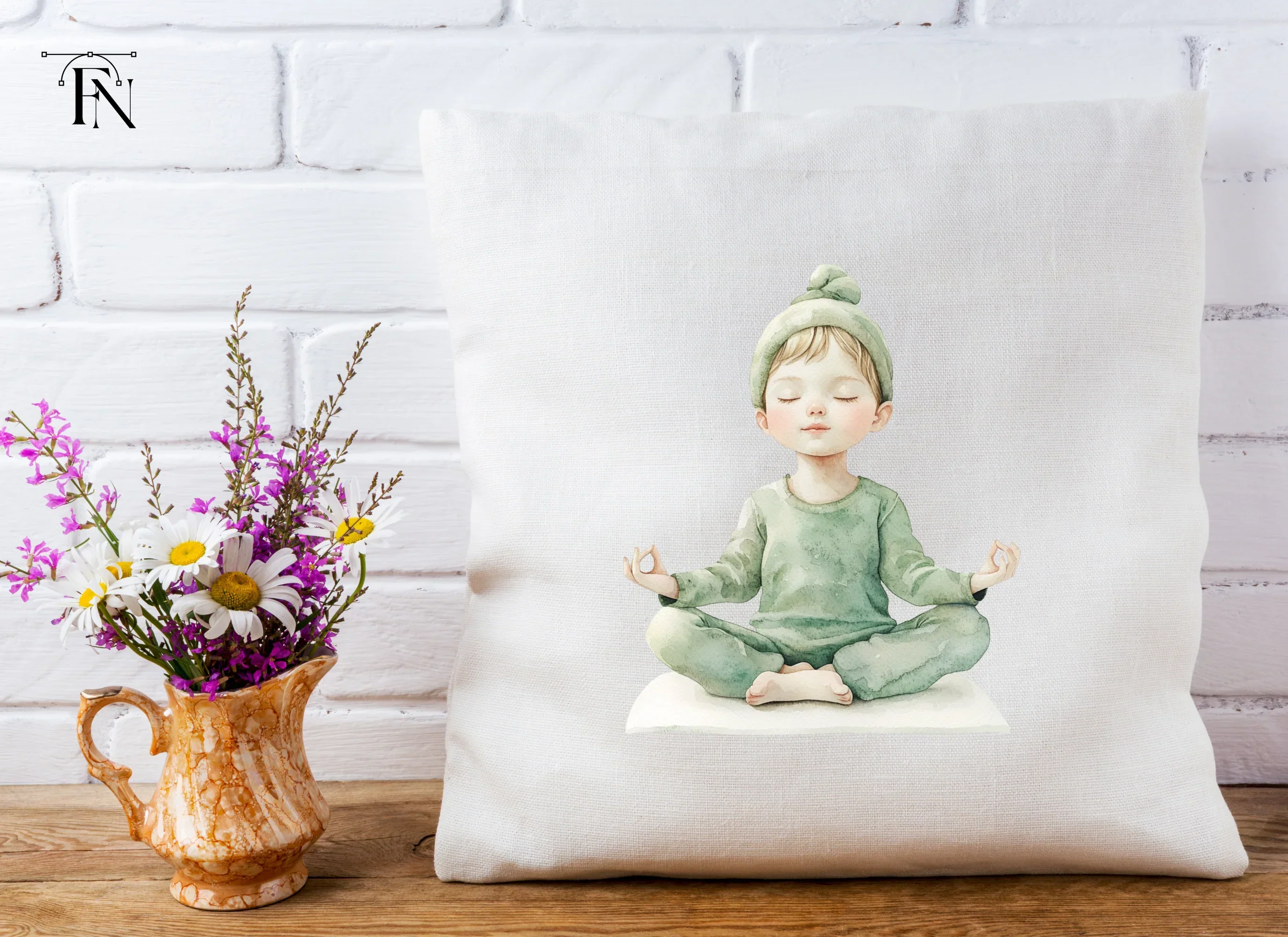 Kids Yoga Meditation Clipart Bundle - Image 5