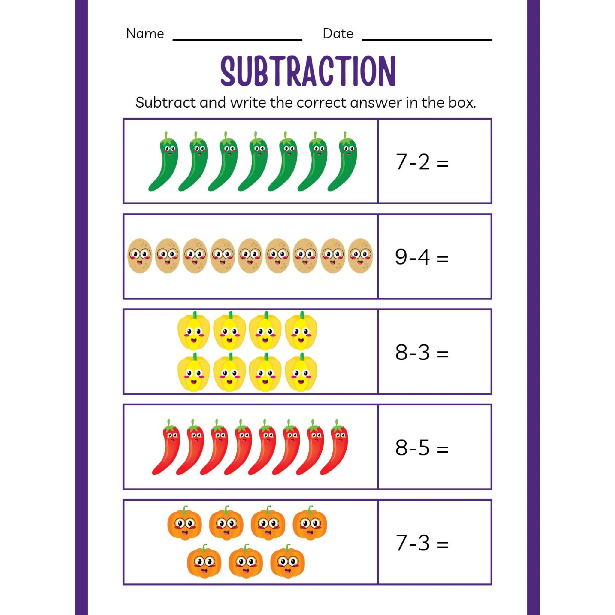 Kindergarten Subtraction Workbook - Image 4