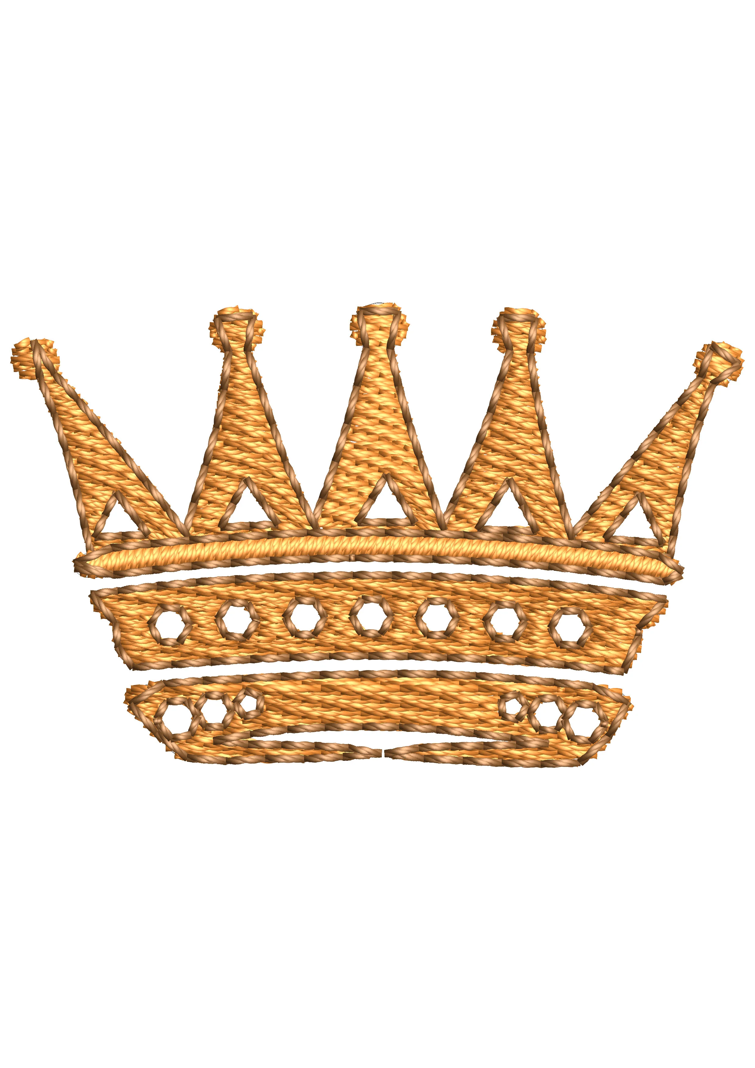 King Crown Embroidery Design
