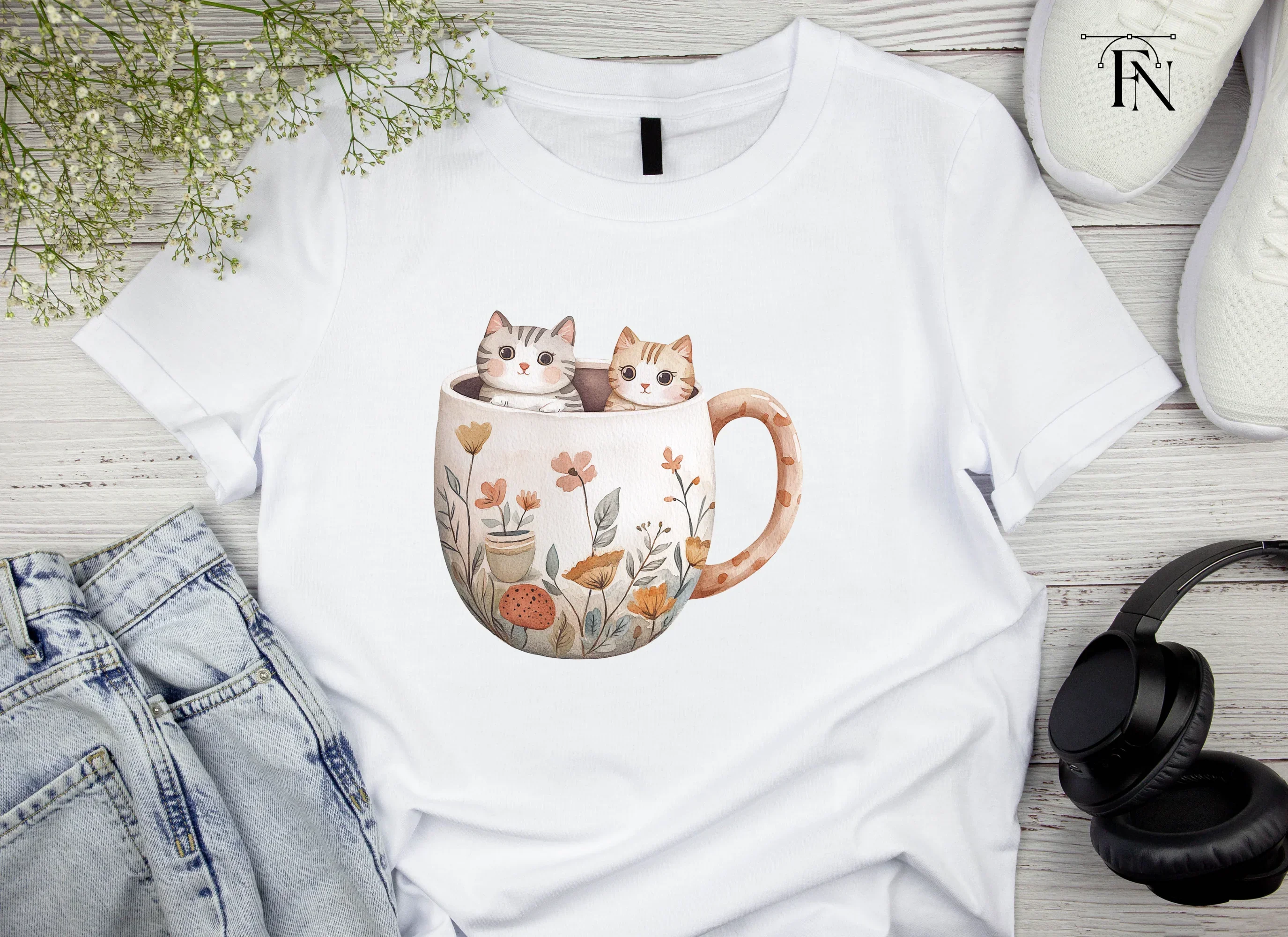 Kittens in Mugs Clipart Bundle - Image 4