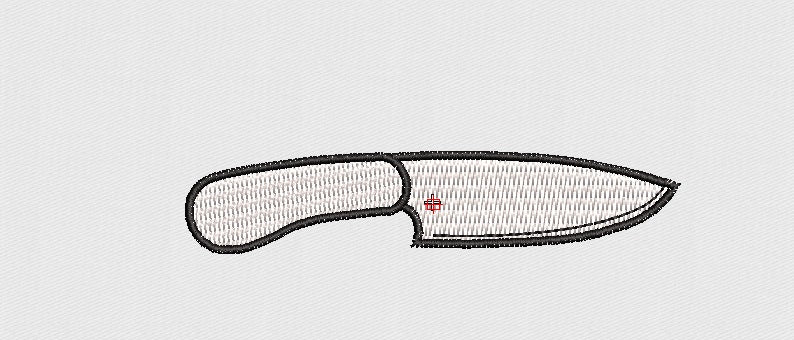 Knife Embroidery Design