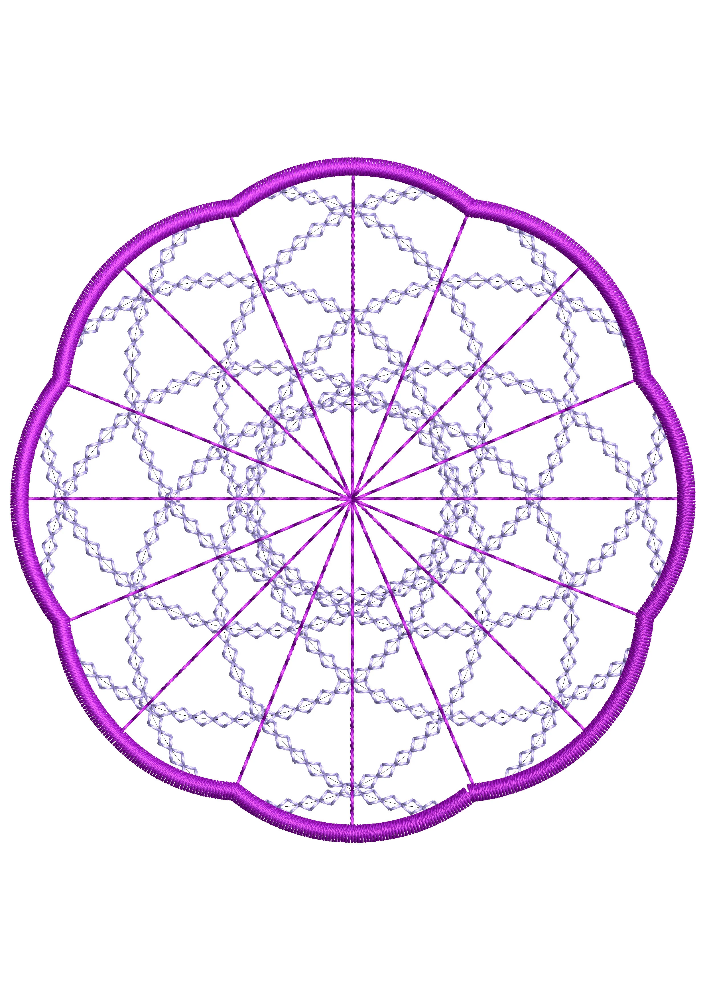 Lace Wheel Embroidery Design