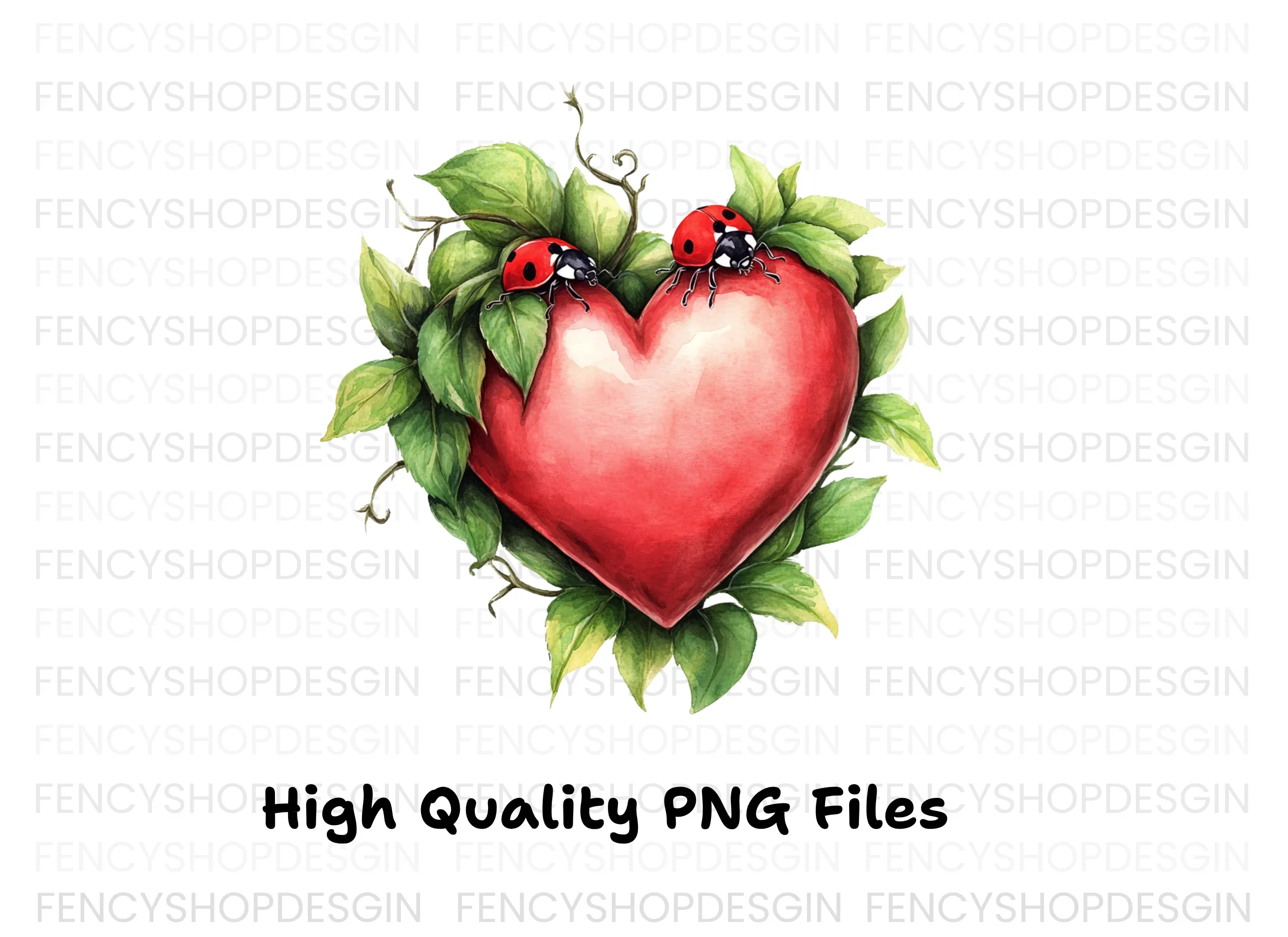 Ladybug Heart Clipart Bundle - Image 3