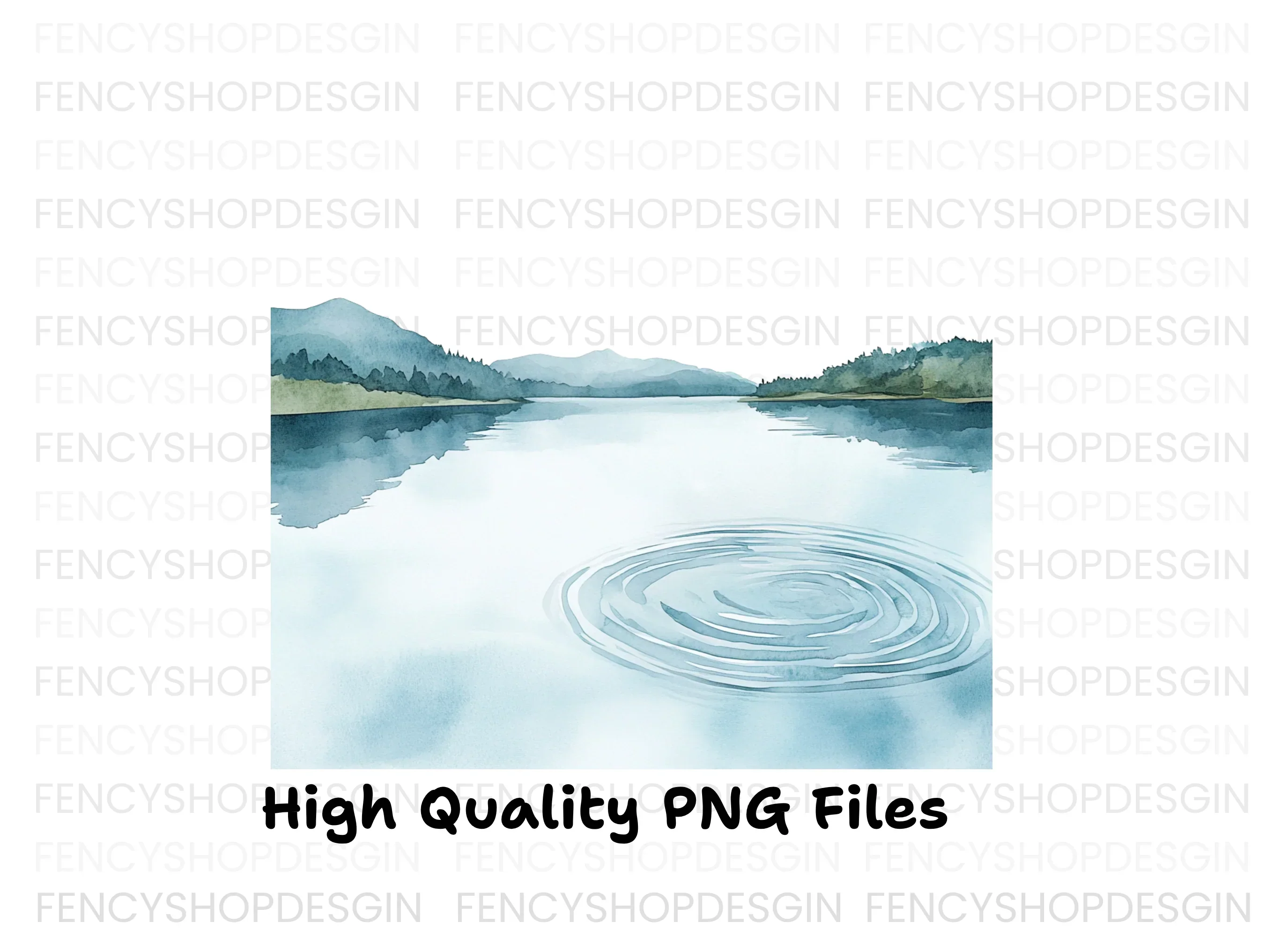 Lake Landscape Clipart Bundle - Image 3