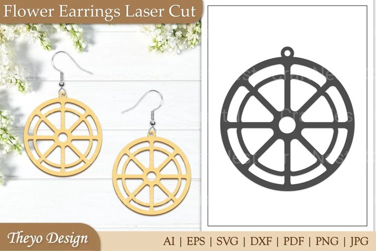 Lasercut Flower Earrings SVG Bundle