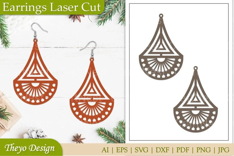 Lasercut Mandala Earrings SVG Bundle