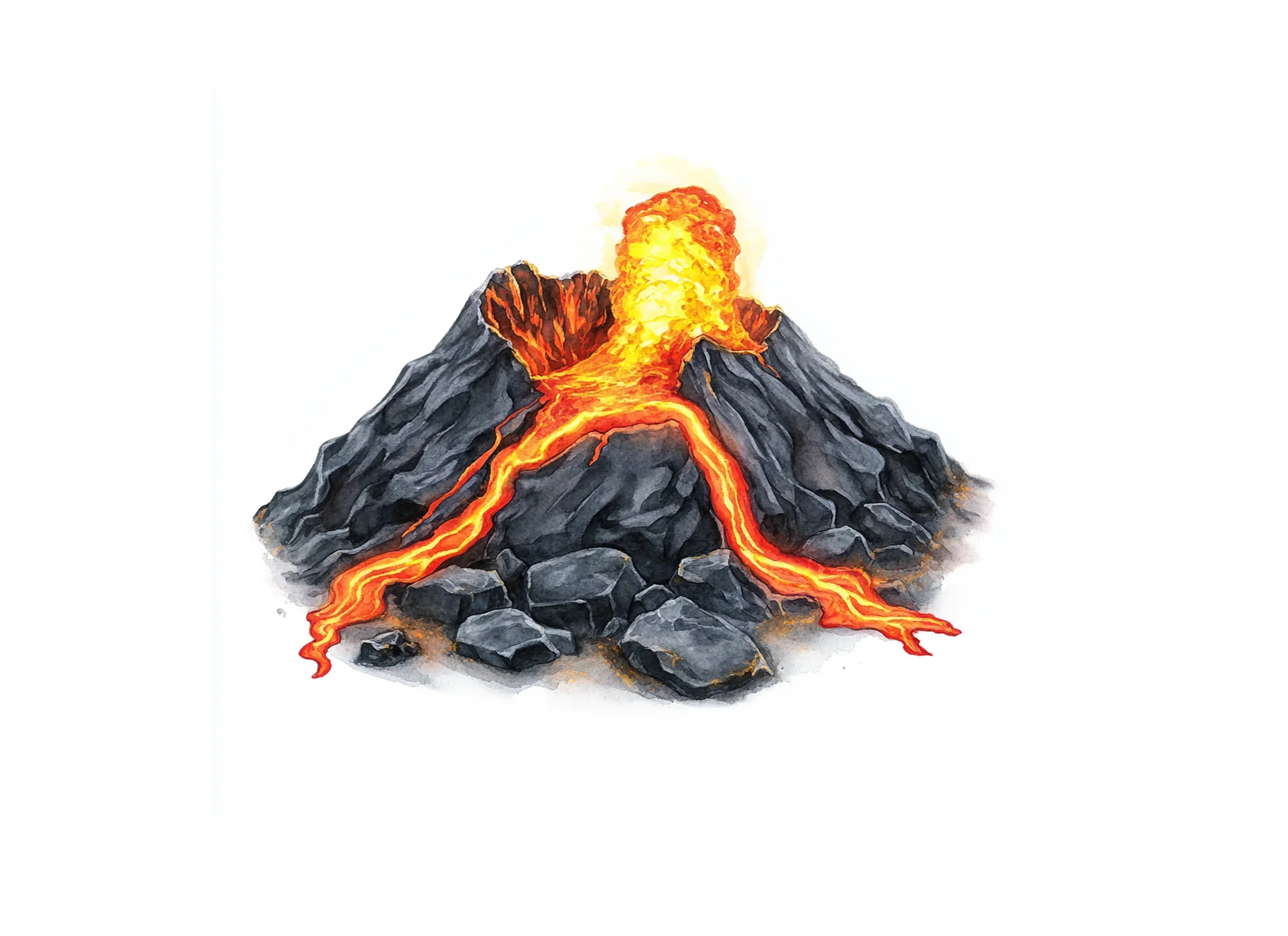 Lava Flow Volcano Clipart Bundle - Image 2