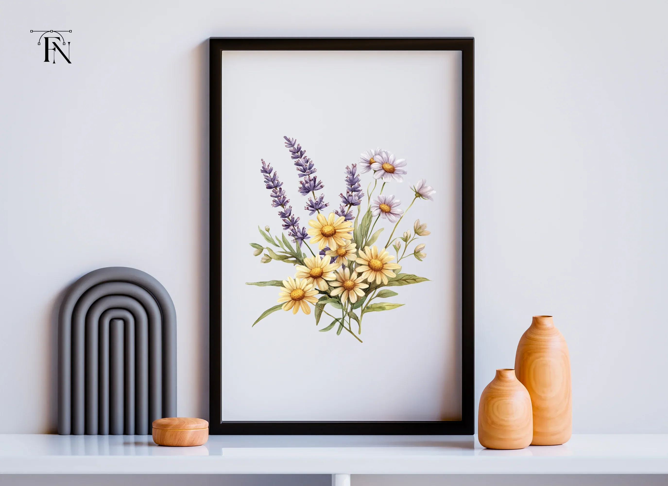 Lavender and Daisy Bouquets Clipart Bundle - Image 6
