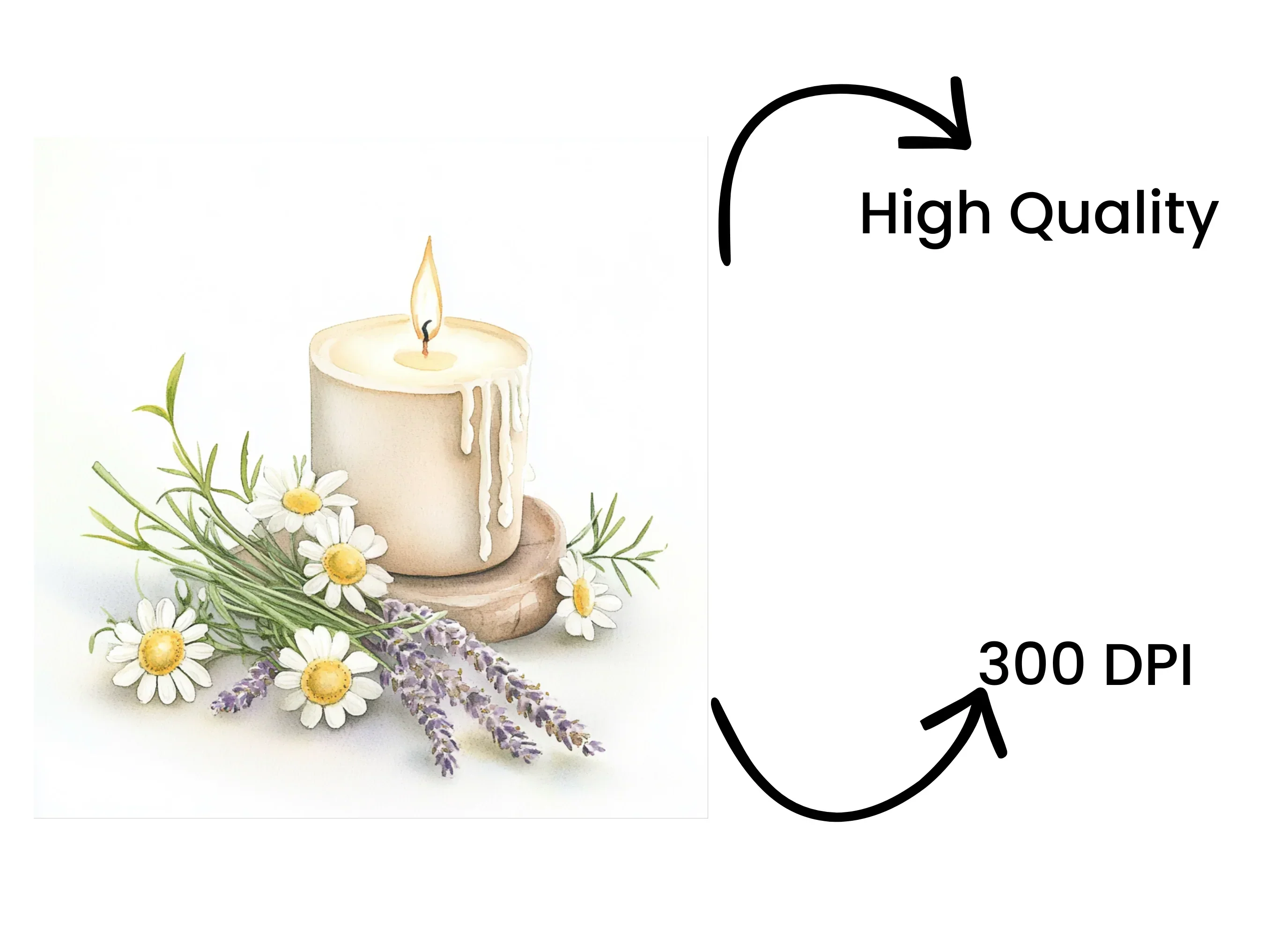 Lavender Candle Clipart Bundle - Image 4