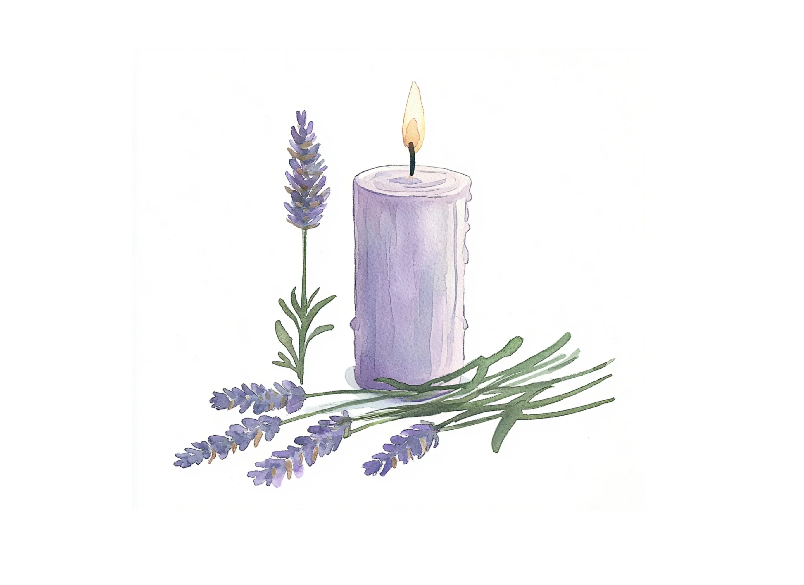 Lavender Candle Clipart Bundle - Image 2