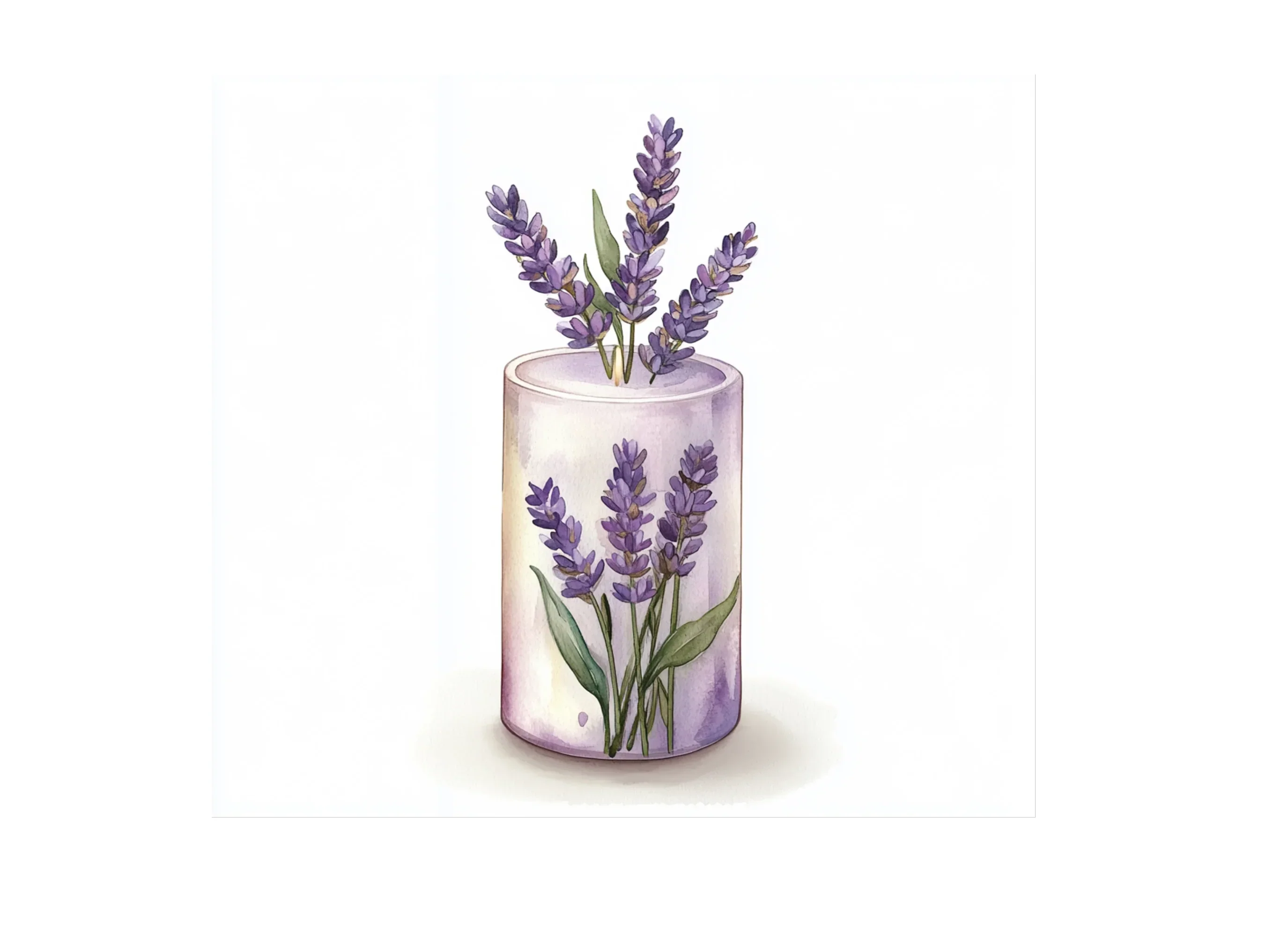 Lavender Candle Illustrations Clipart Bundle - Image 3
