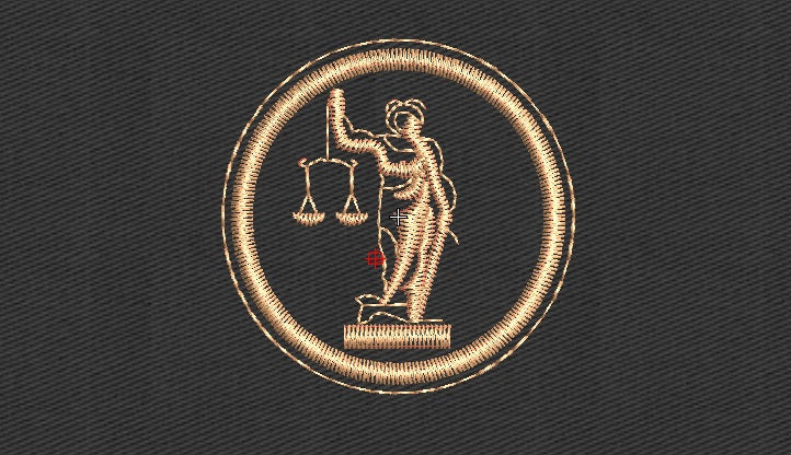 Law Embroidery Design
