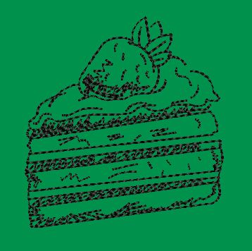 Layered Fruit Dessert Sketch Embroidery Design