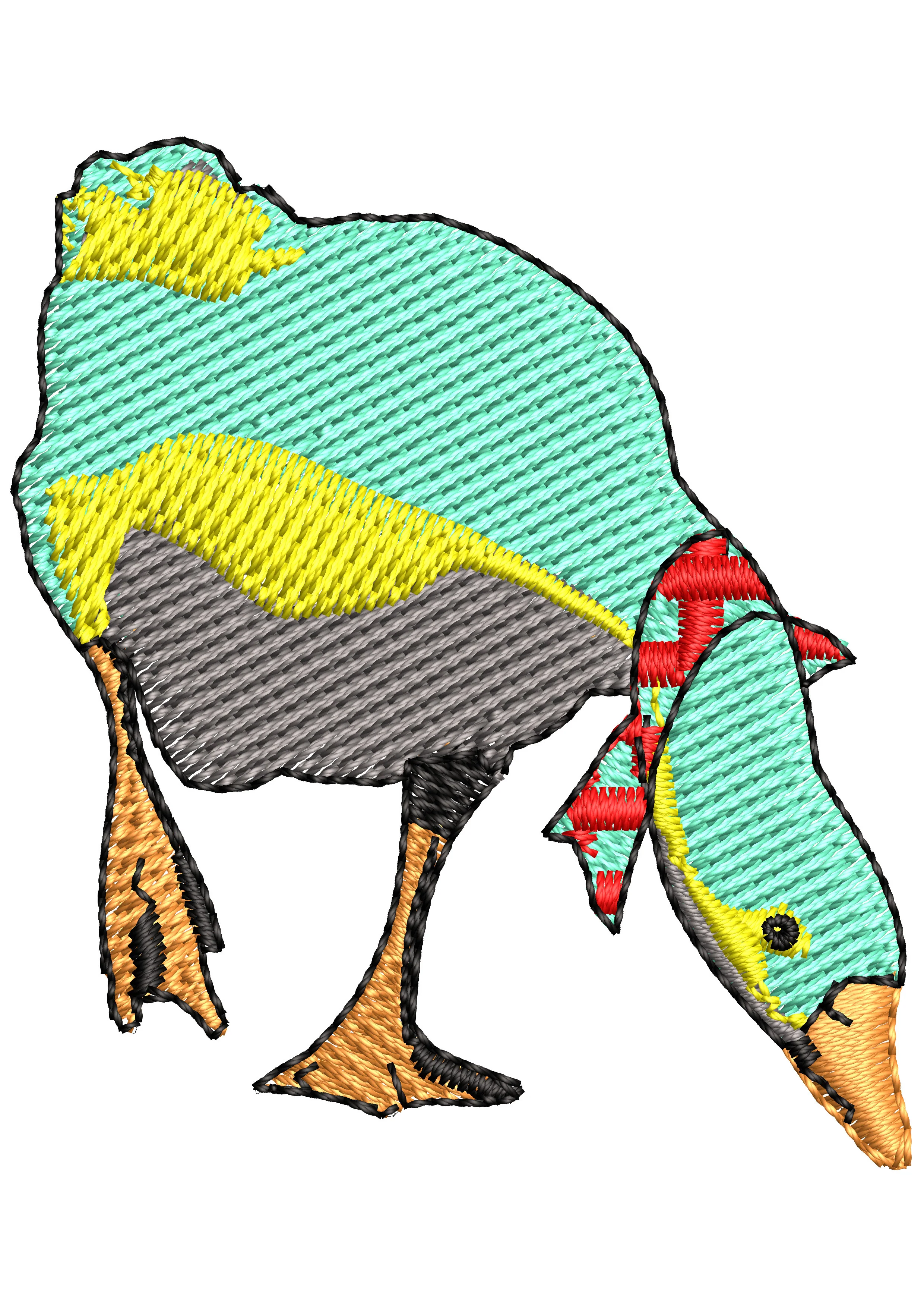 Leader Duck Embroidery Design