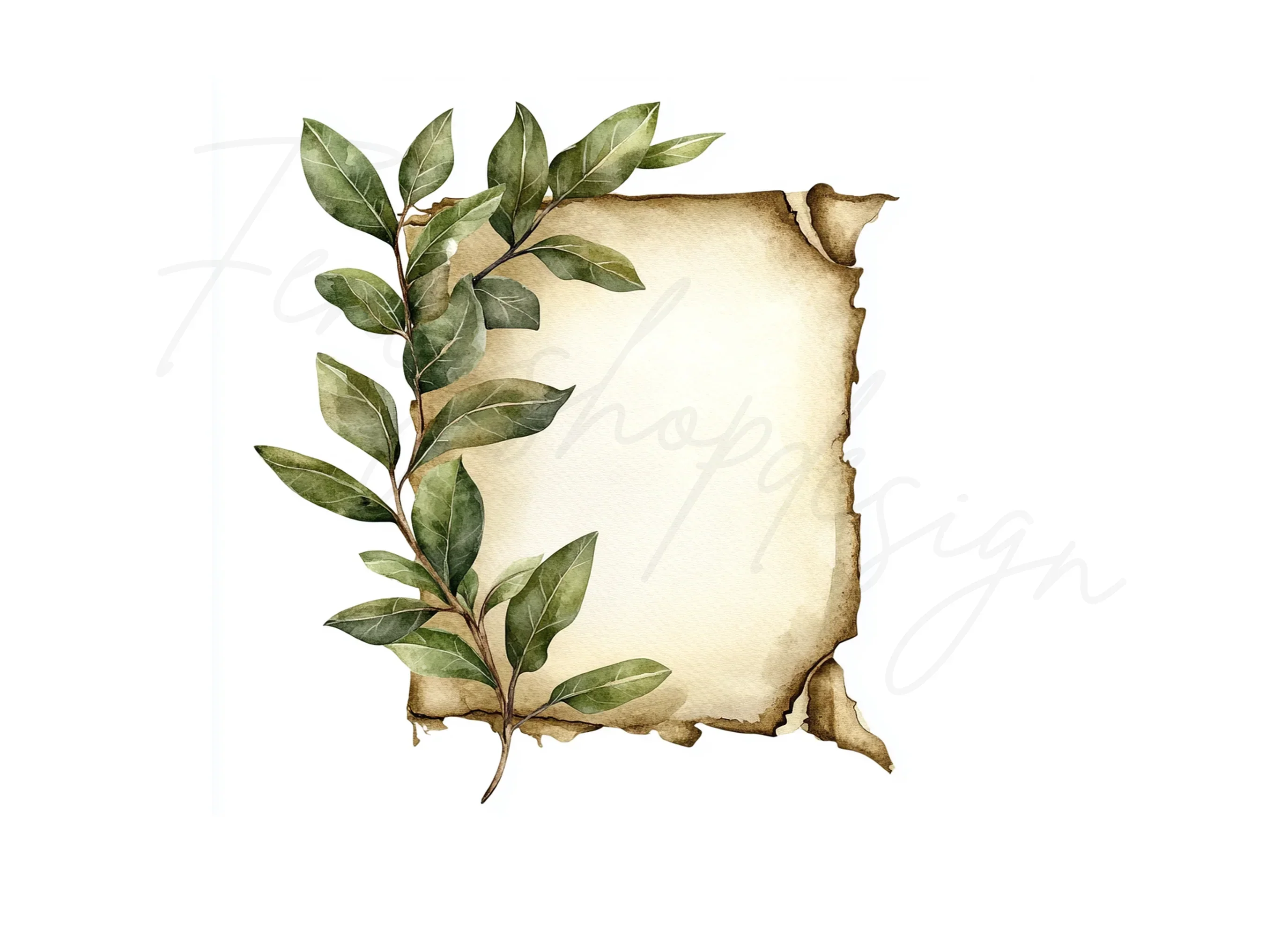 Leaf and Vintage Frames Clipart Bundle - Image 3