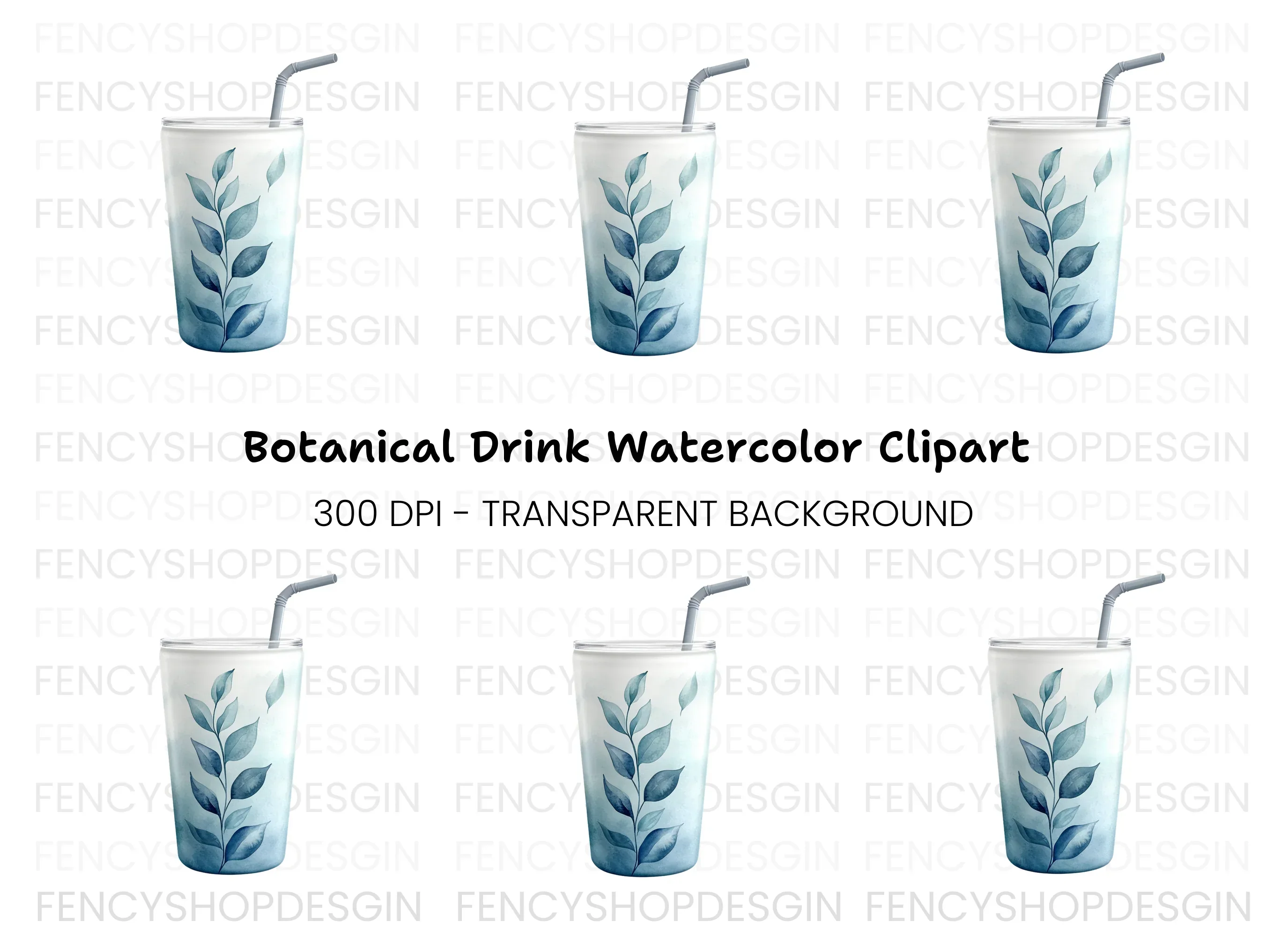 Leaf Tumbler Clipart Bundle