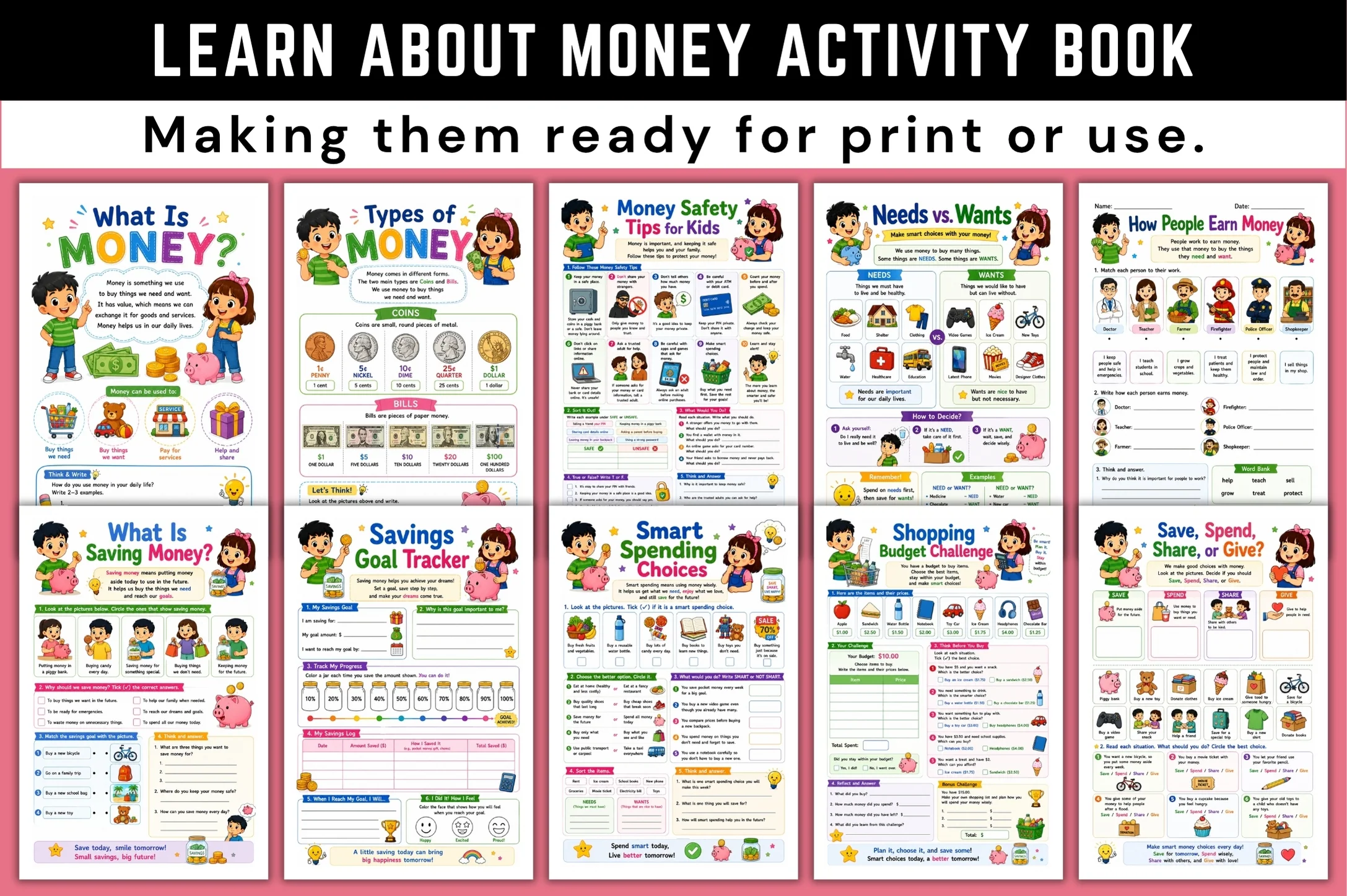 Learn About Money Activity Book - Image 2