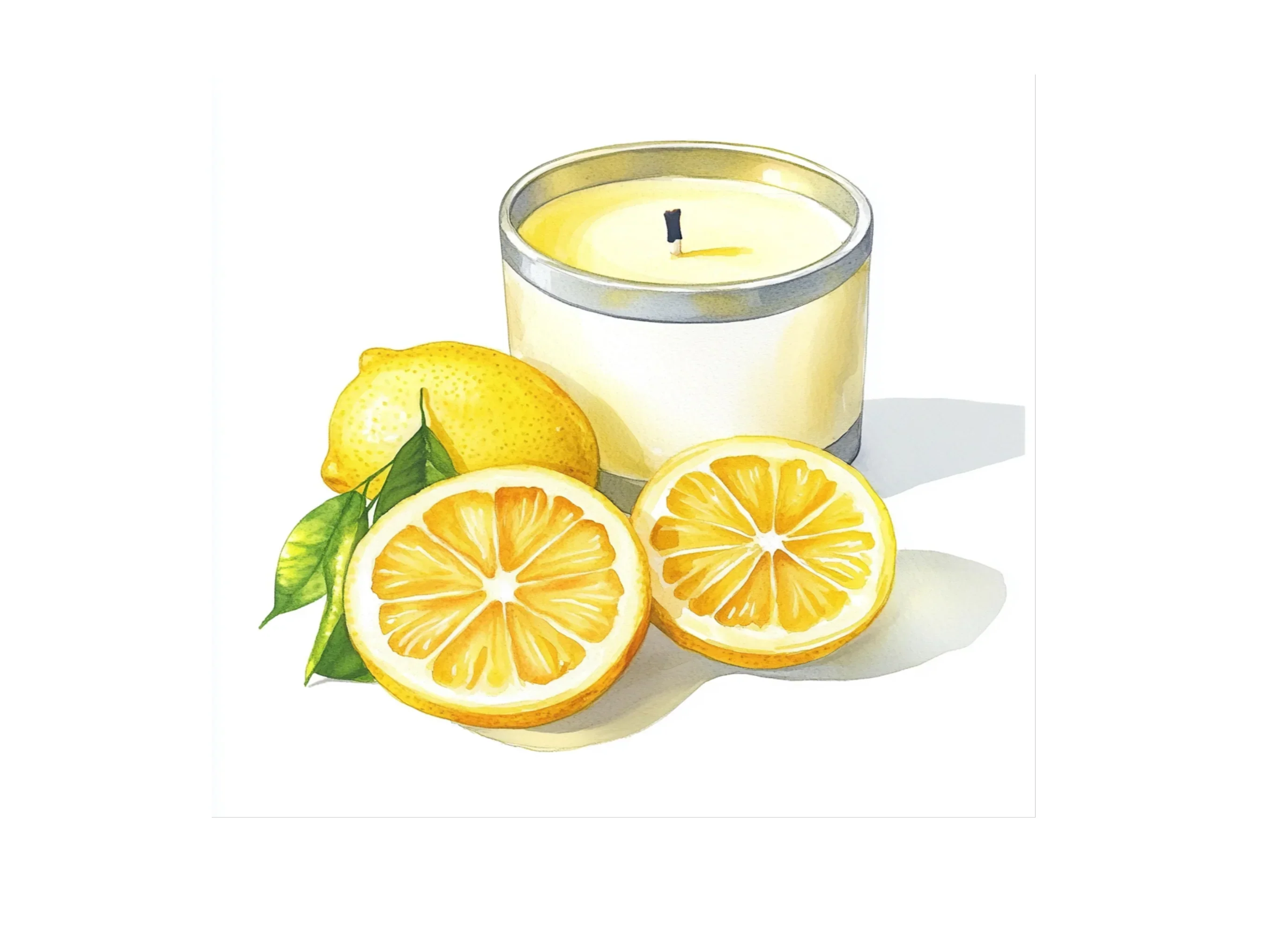 Lemon Scented Candle Clipart Bundle - Image 3