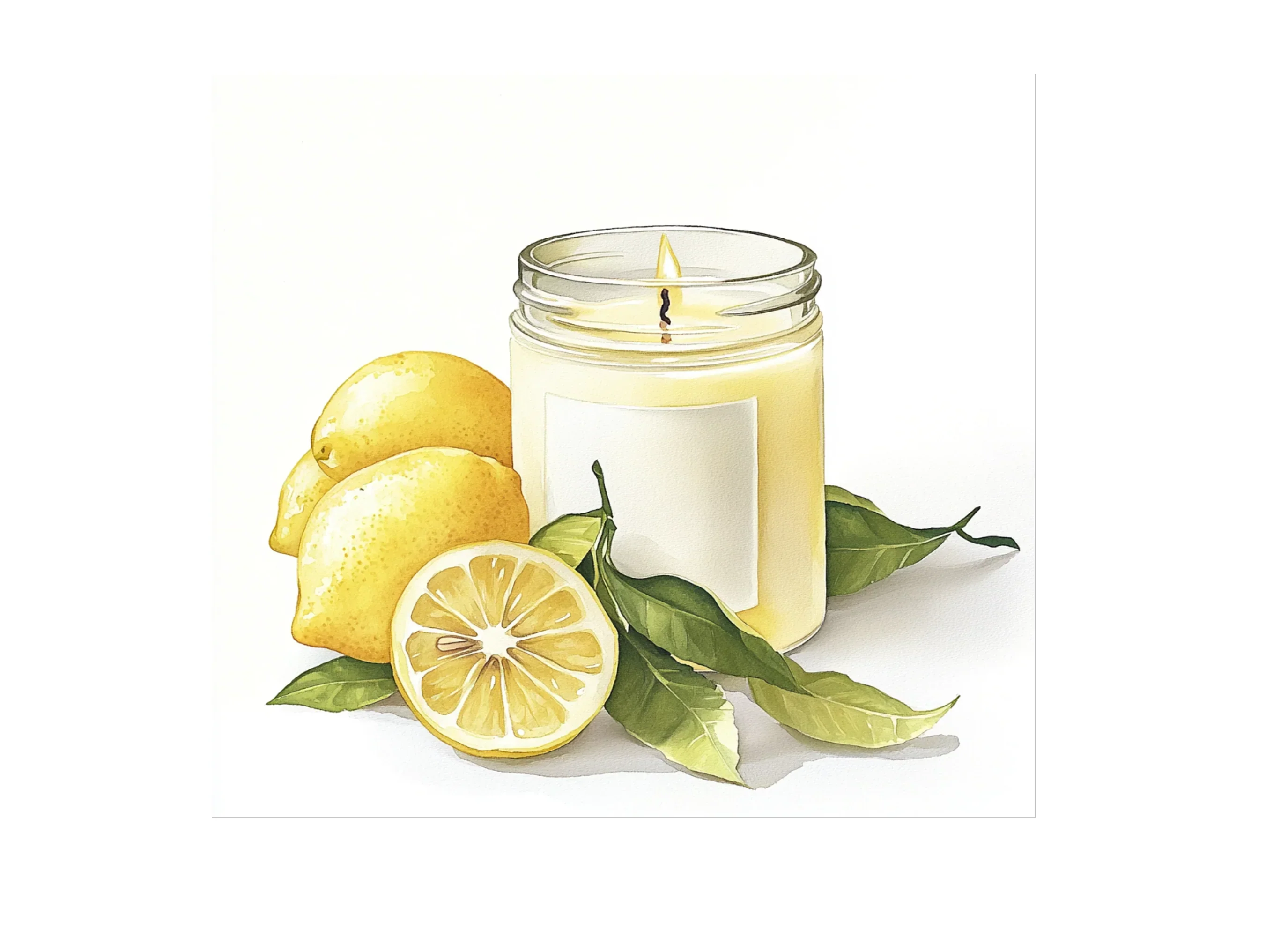 Lemon Scented Candle Clipart Bundle - Image 2