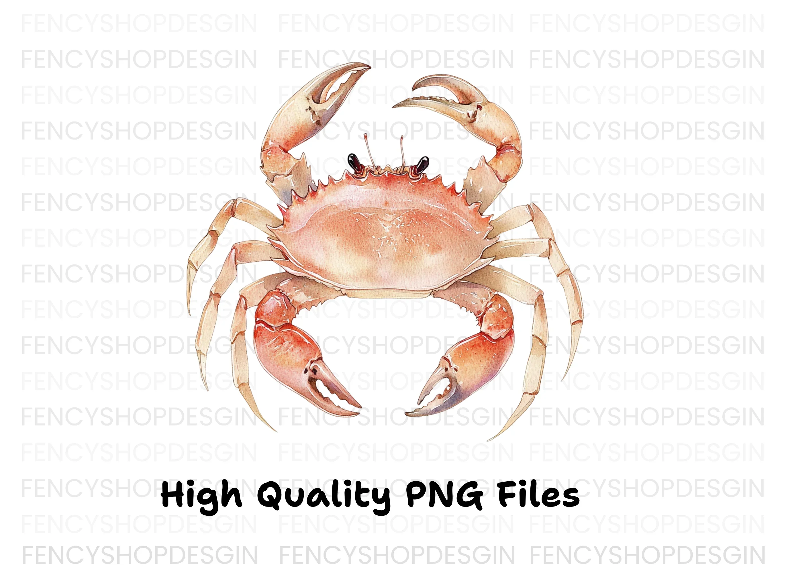 Light Orange Crab Clipart Bundle - Image 2