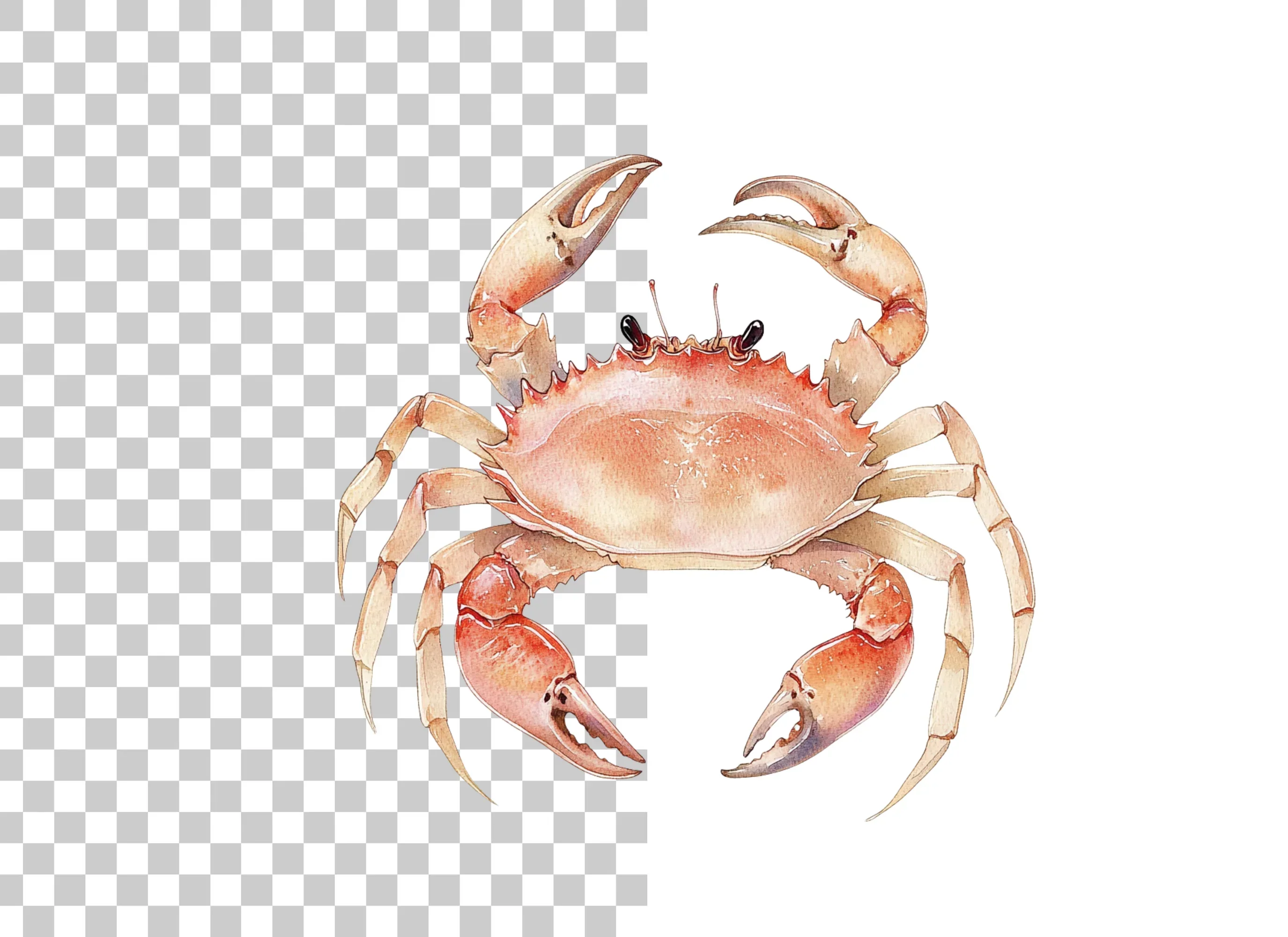 Light Orange Crab Clipart Bundle - Image 6