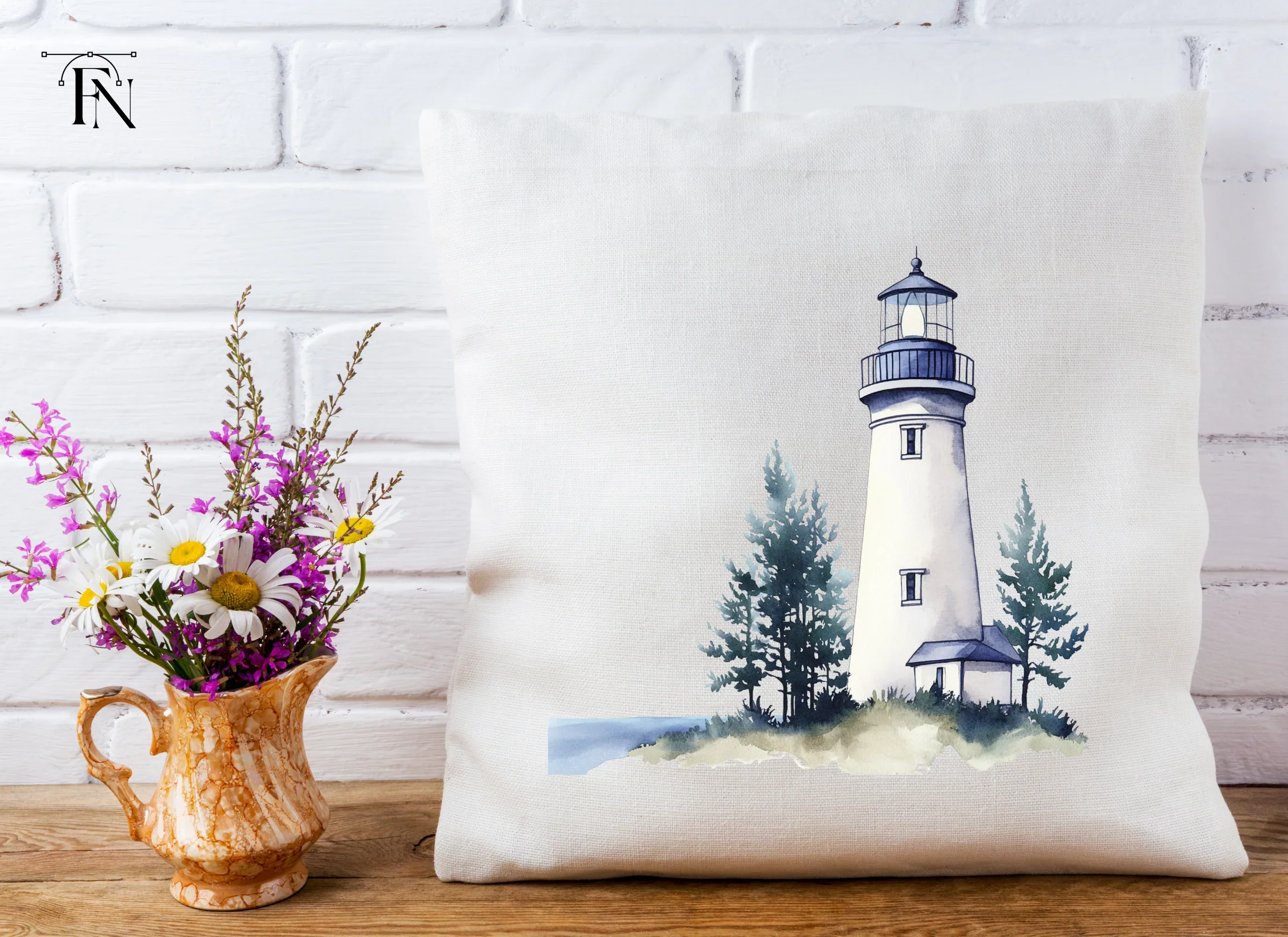 Lighthouse and Pine Trees Clipart Bundle - Image 5