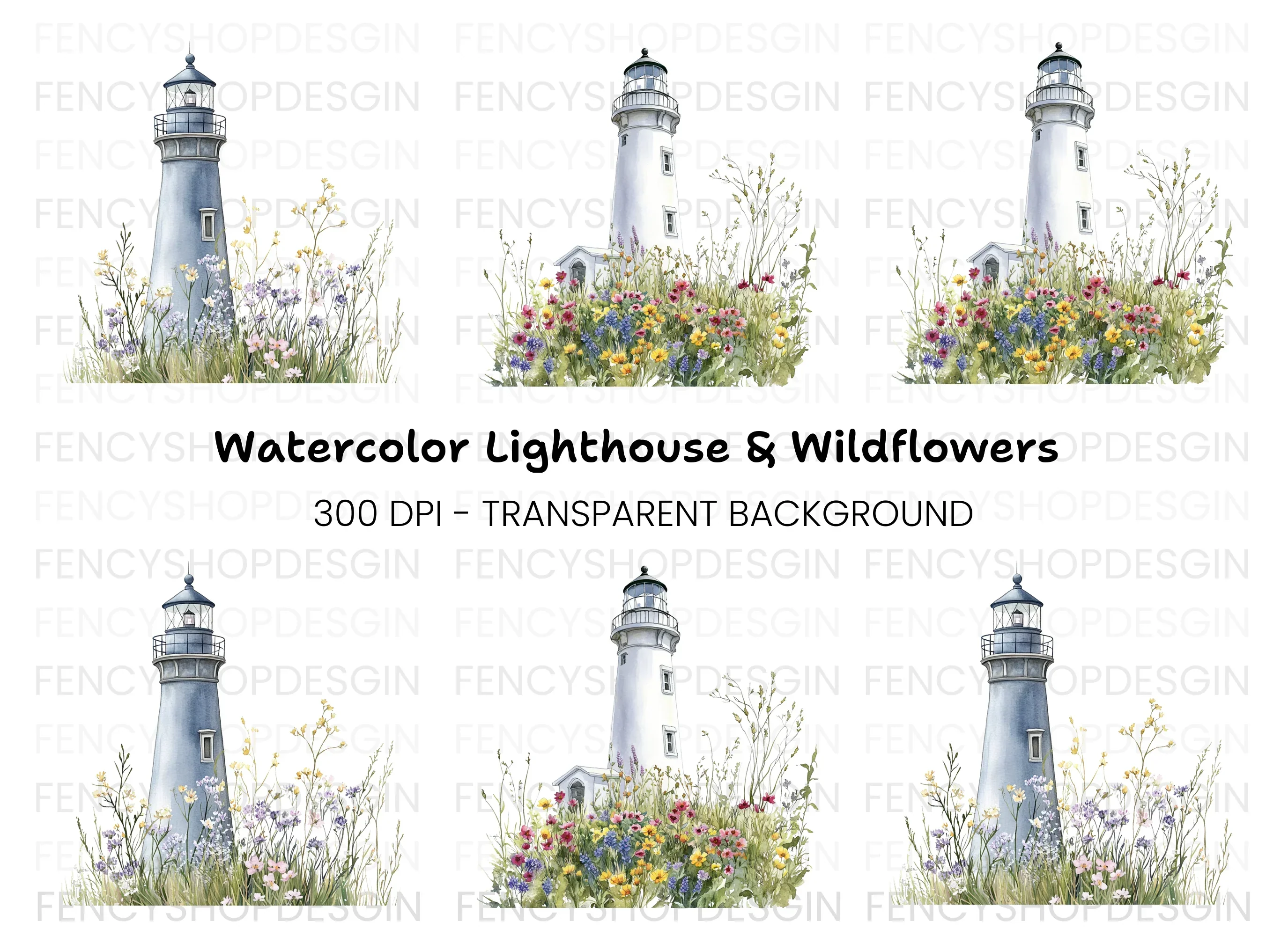 Lighthouse Clipart Bundle