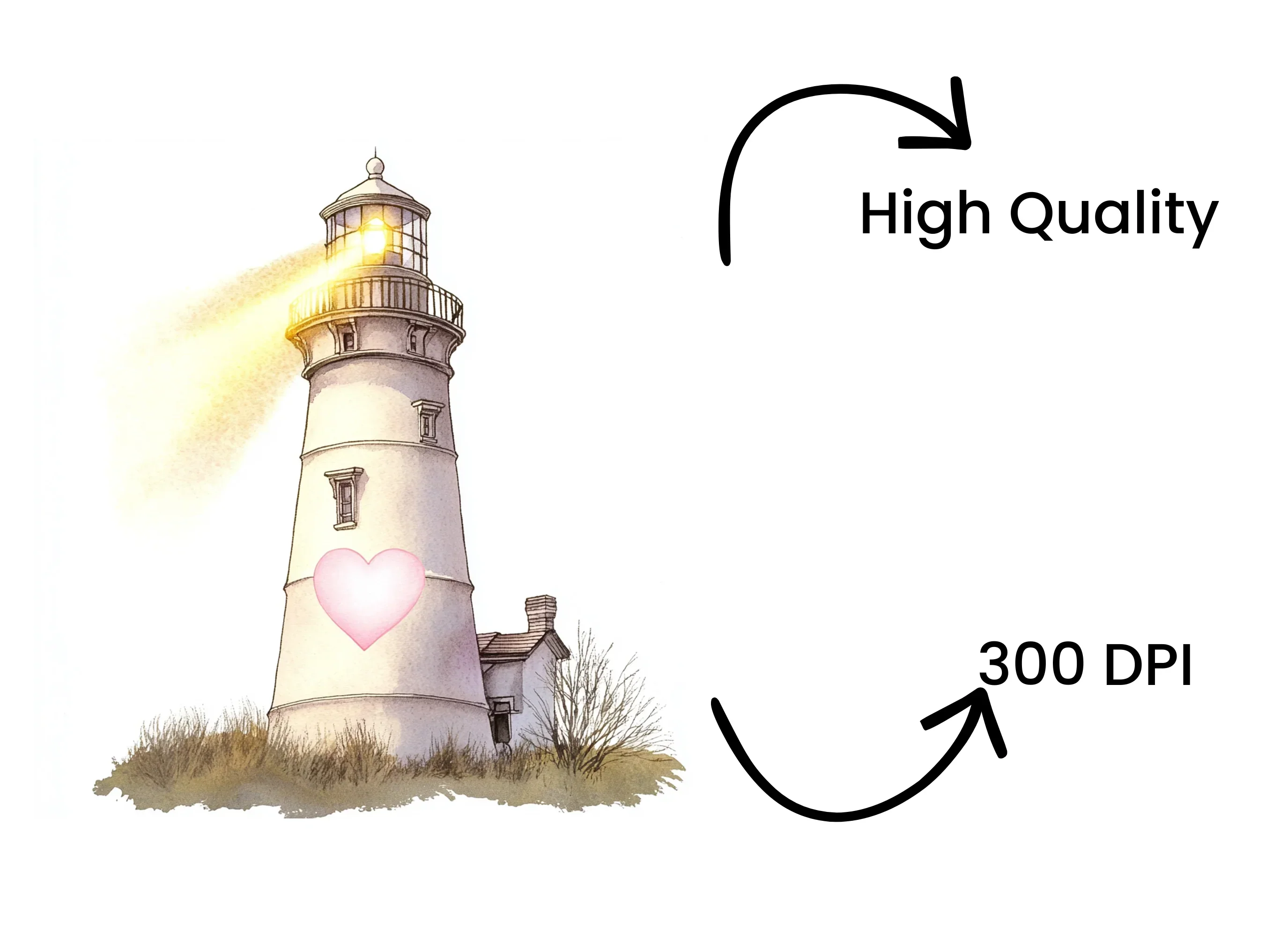 Lighthouse Heart Clipart Bundle - Image 4