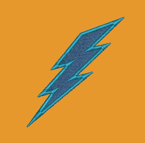 Lightning Bolt Embroidery Design