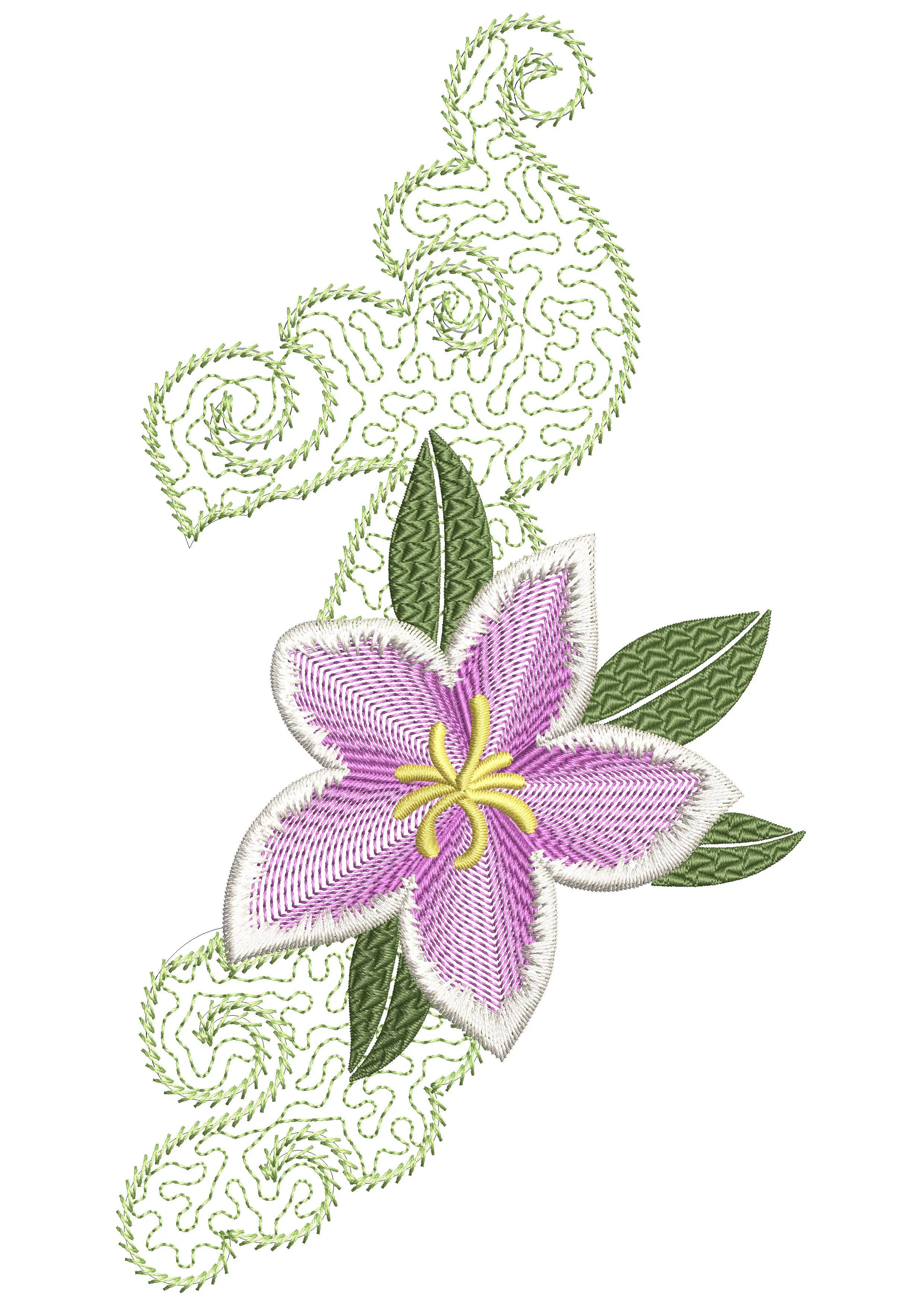 Lilly Embroidery Design