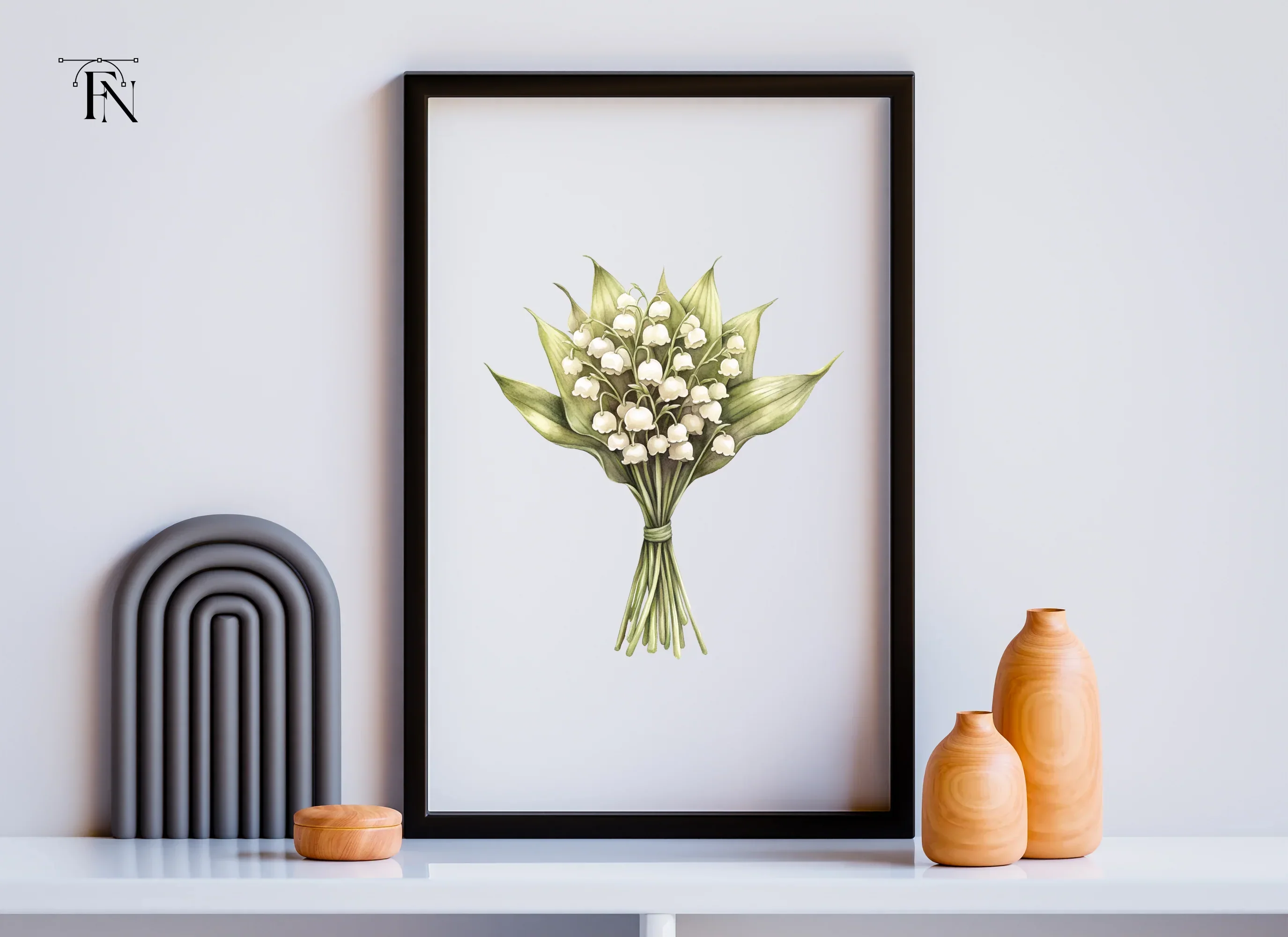 Lily of the Valley Bouquets Clipart Bundle - Image 6