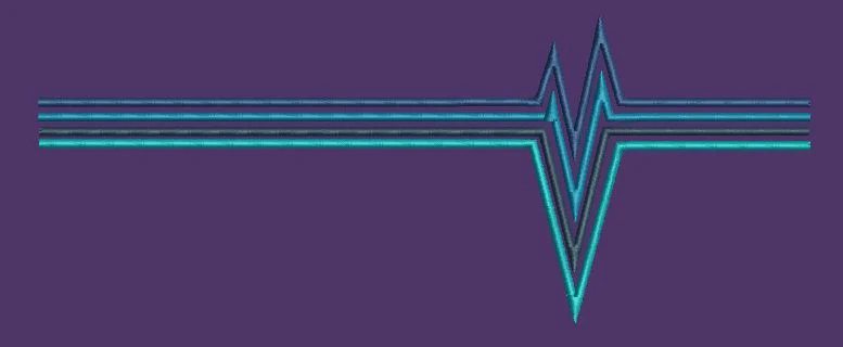 Linear Pulse Variation Embroidery Design