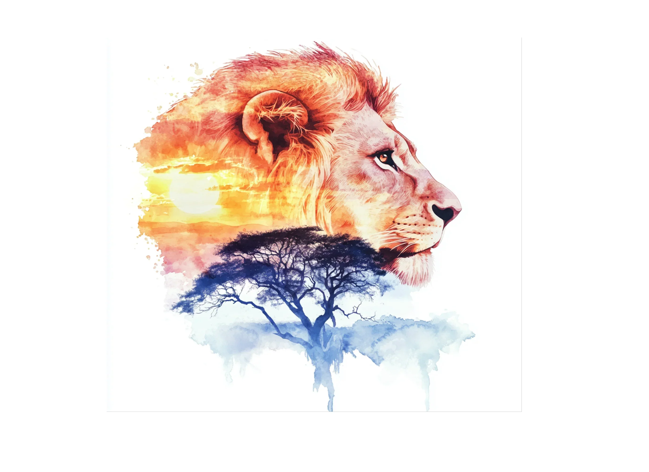 Lion and Acacia Tree Clipart Bundle - Image 3