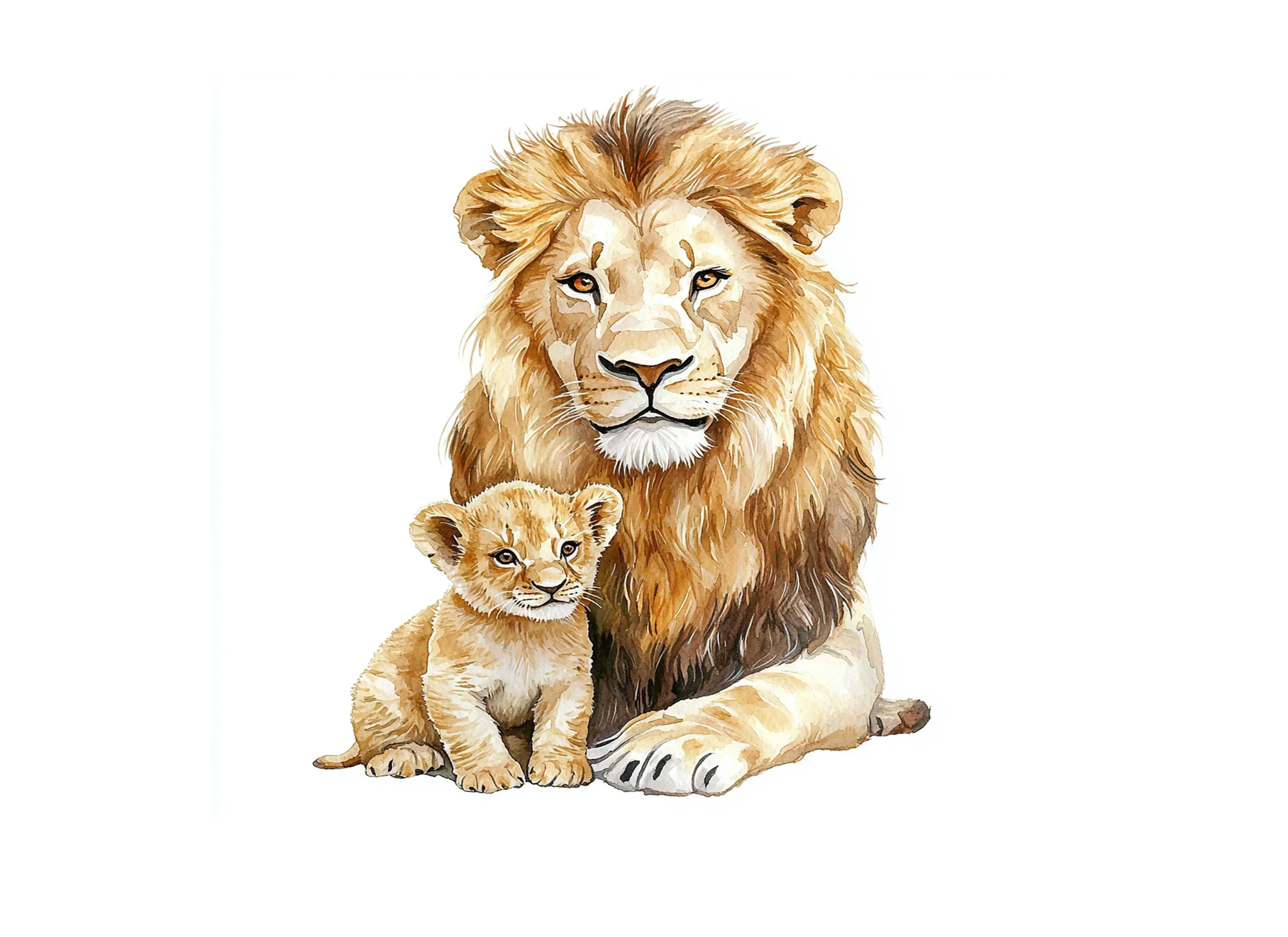 Lion and Cub Clipart Bundle - Image 2