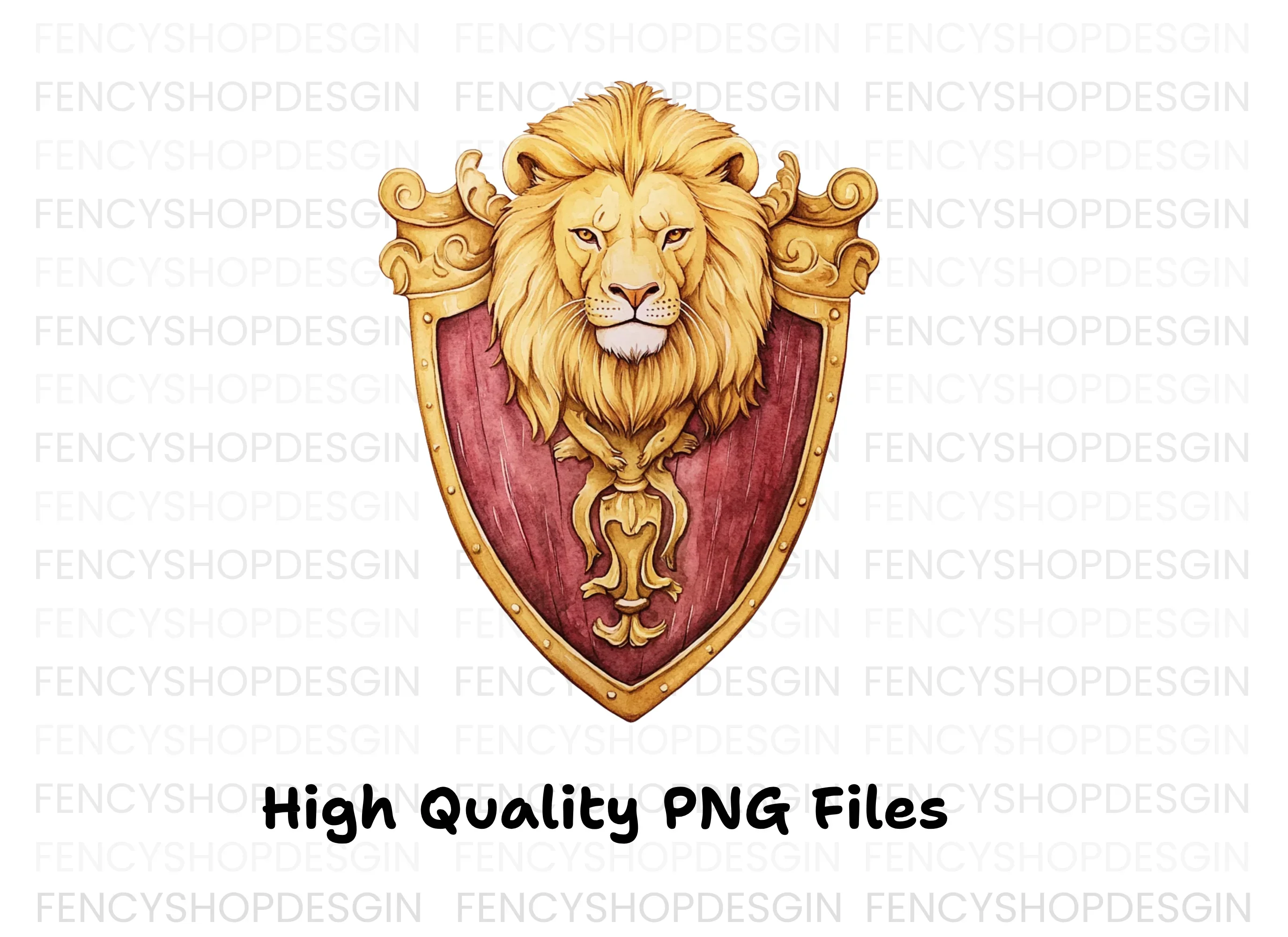 Lion Crest Shield Clipart Bundle - Image 4