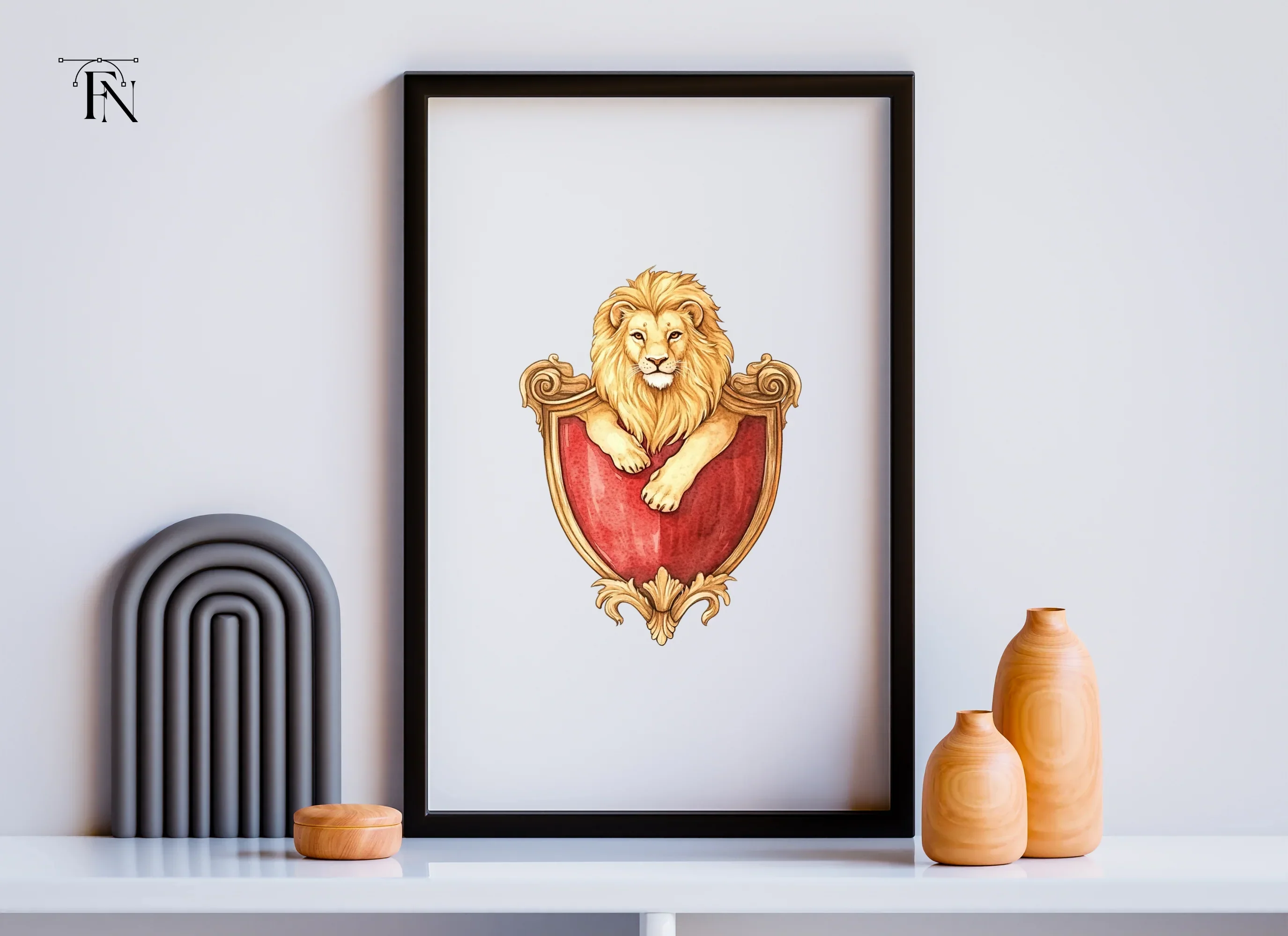 Lion Crest Shield Clipart Bundle - Image 6
