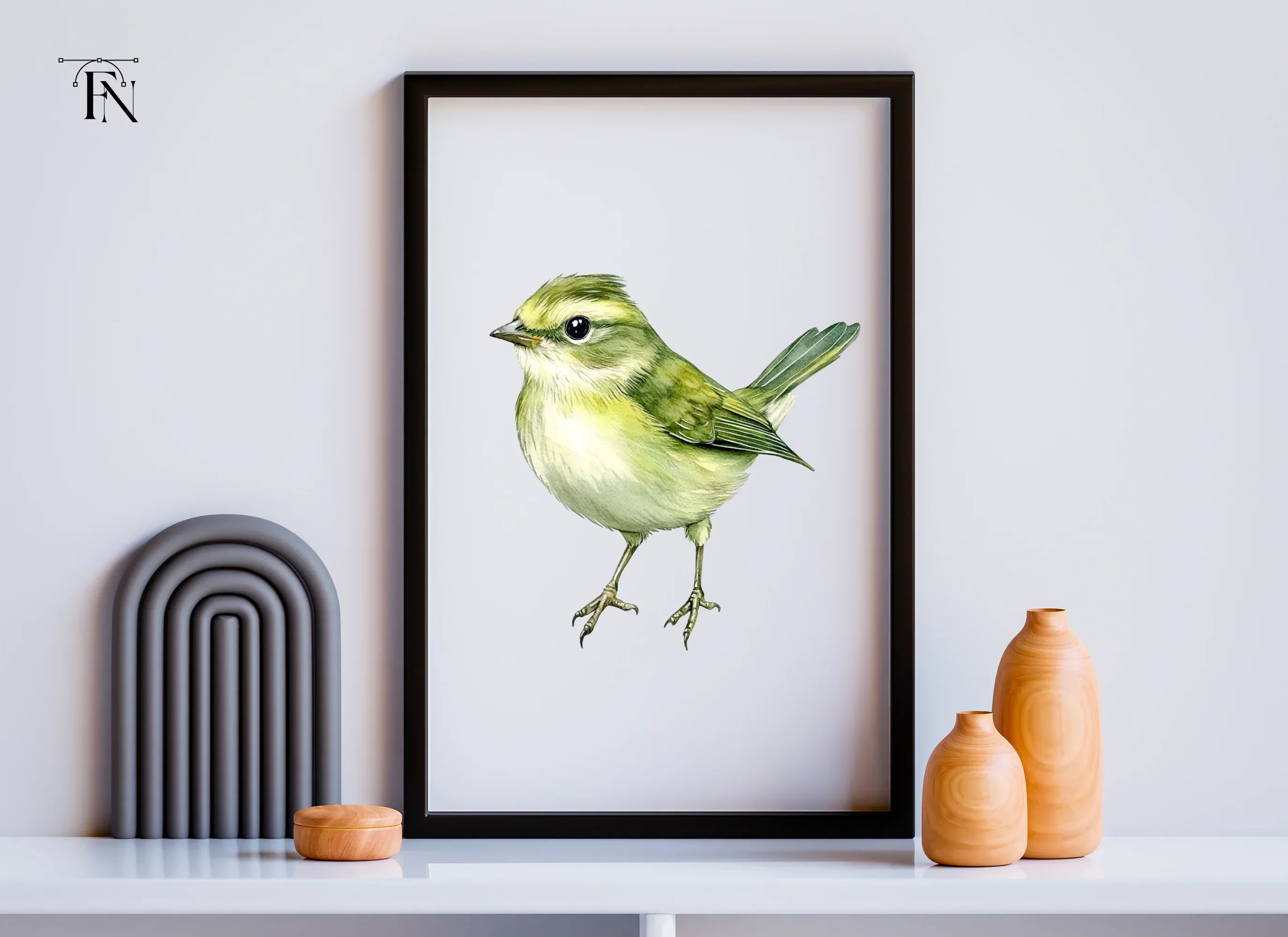 Little Green Bird Clipart Bundle - Image 6