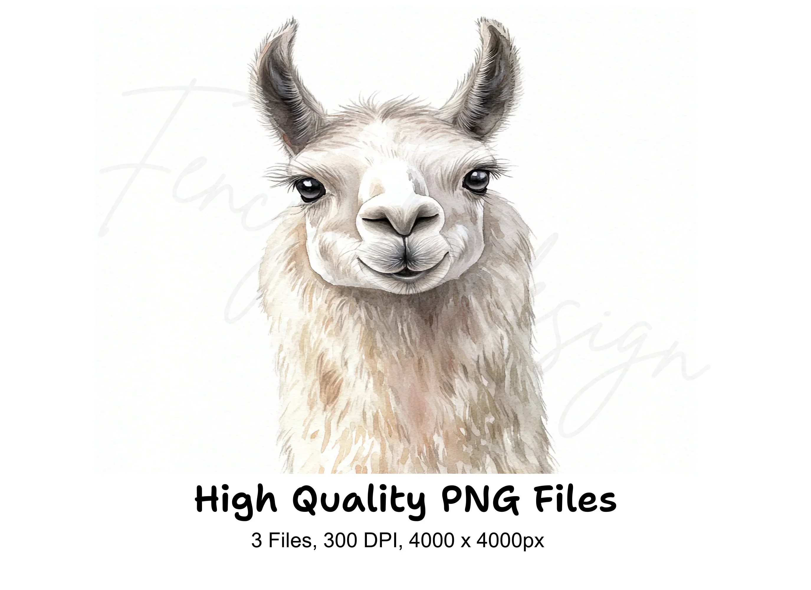 Llama Head Clipart Bundle