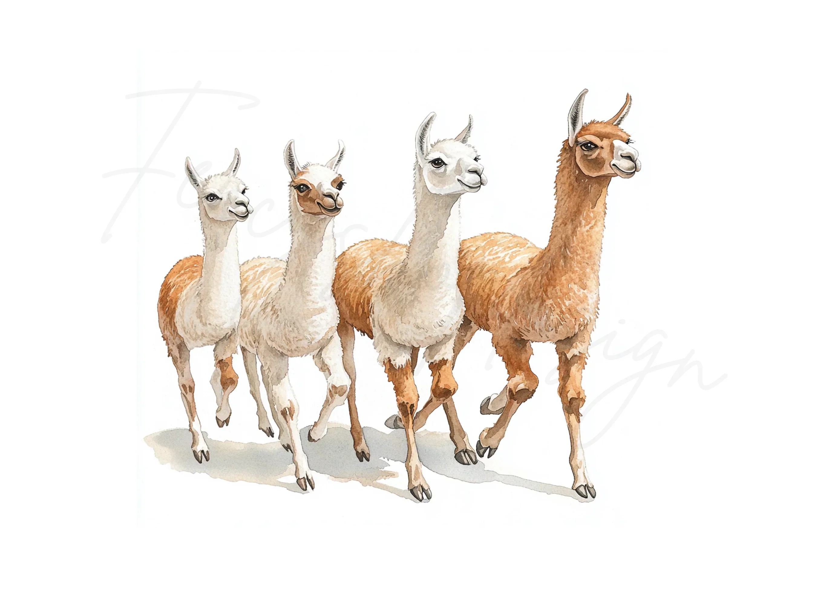 Llama Herd Clipart Bundle - Image 2