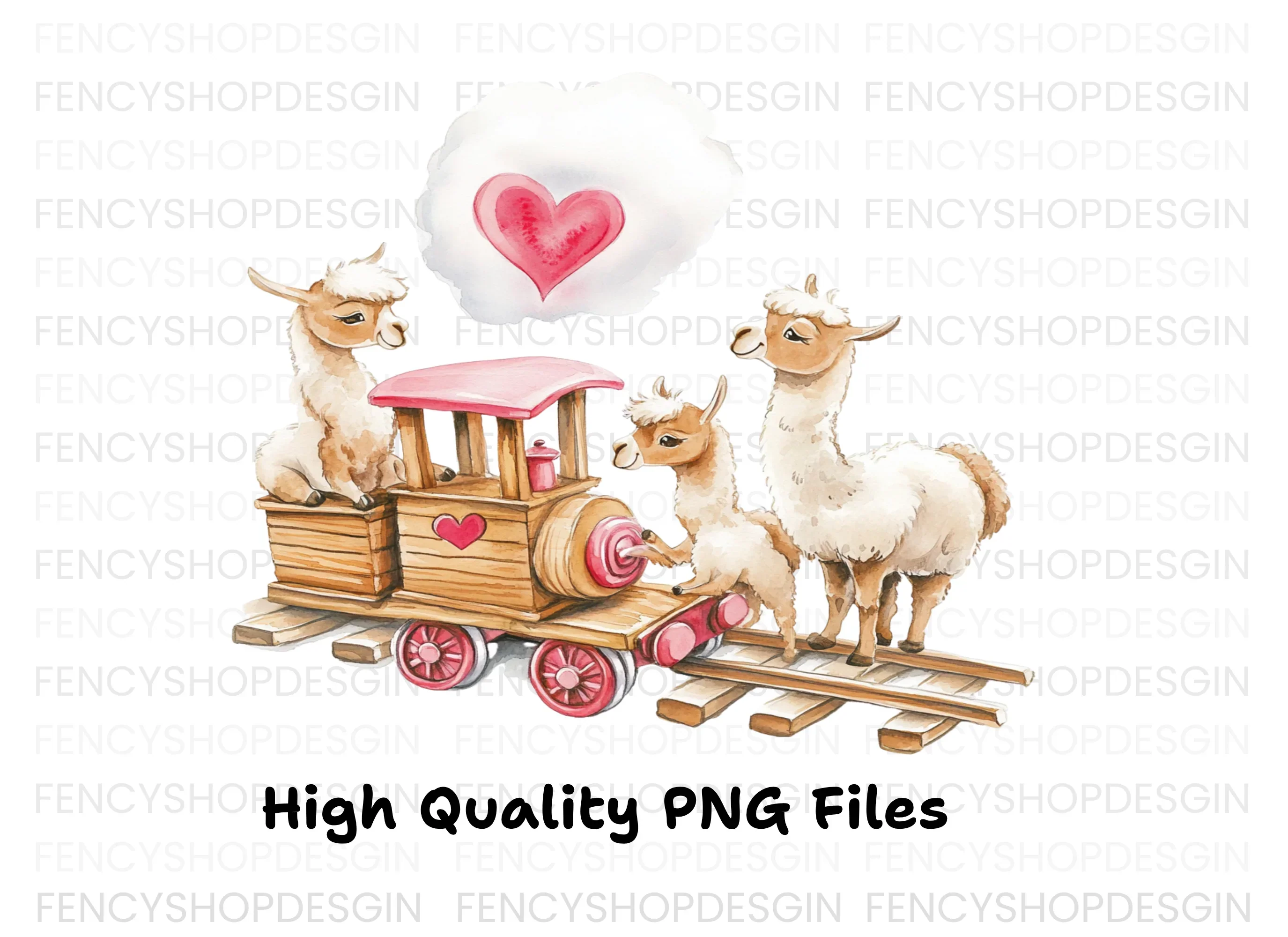 Llama Train Adventure Clipart Bundle - Image 2