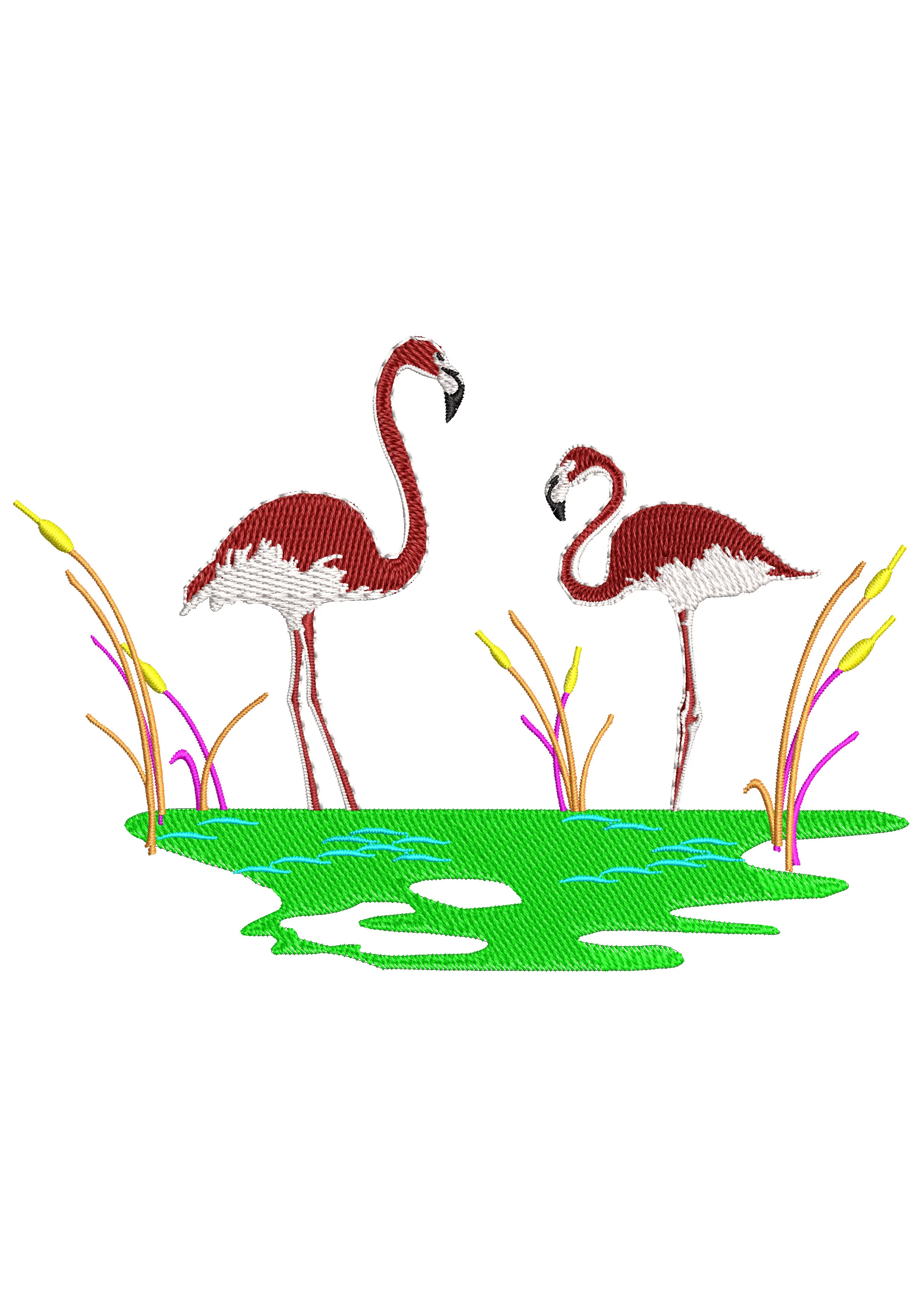 Long Legs Bird Embroidery Design