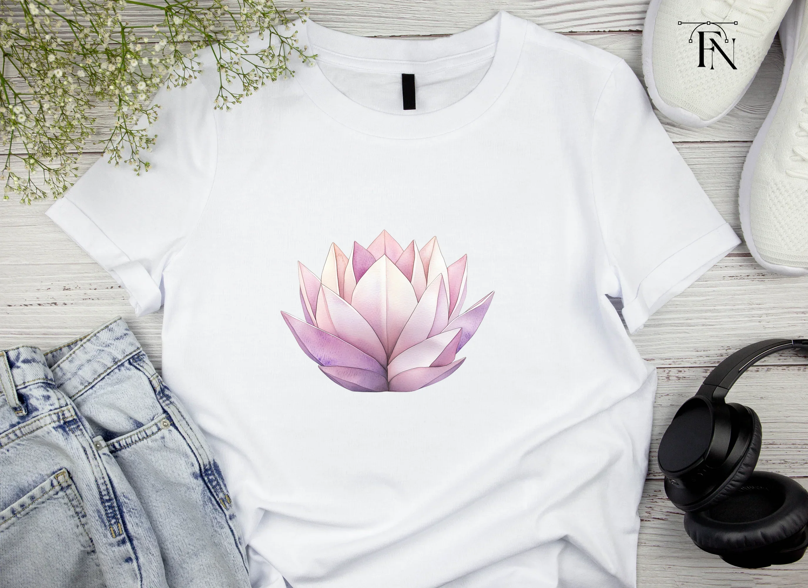 Lotus Flower Clipart Bundle - Image 5