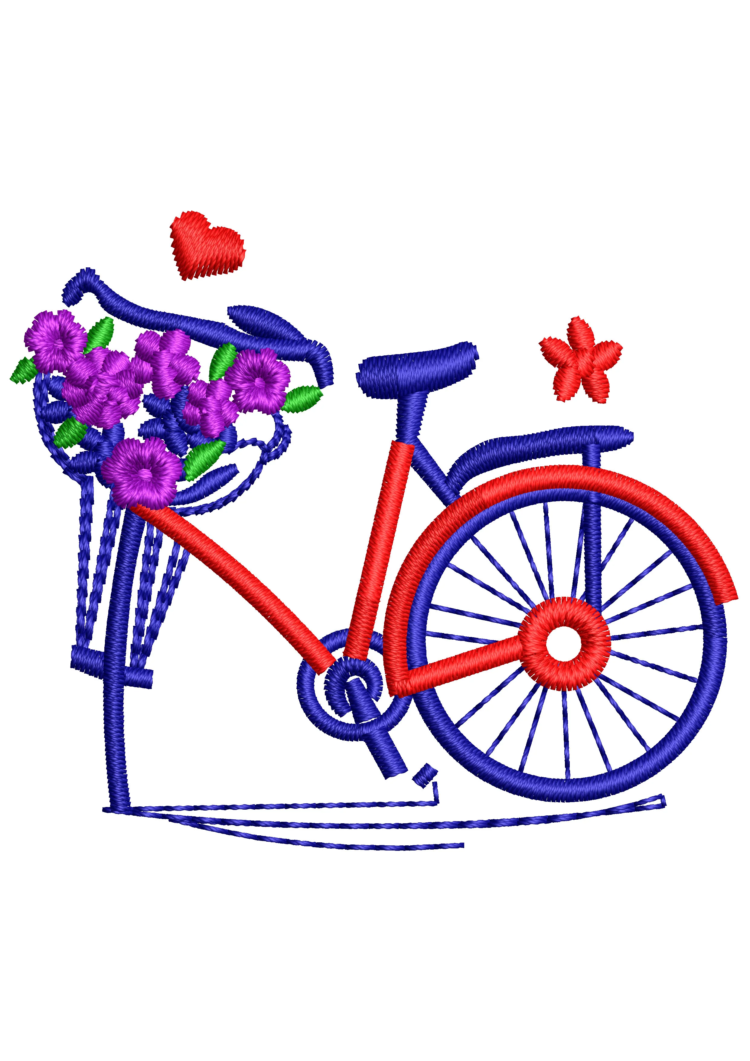 Love Cycle Embroidery Design