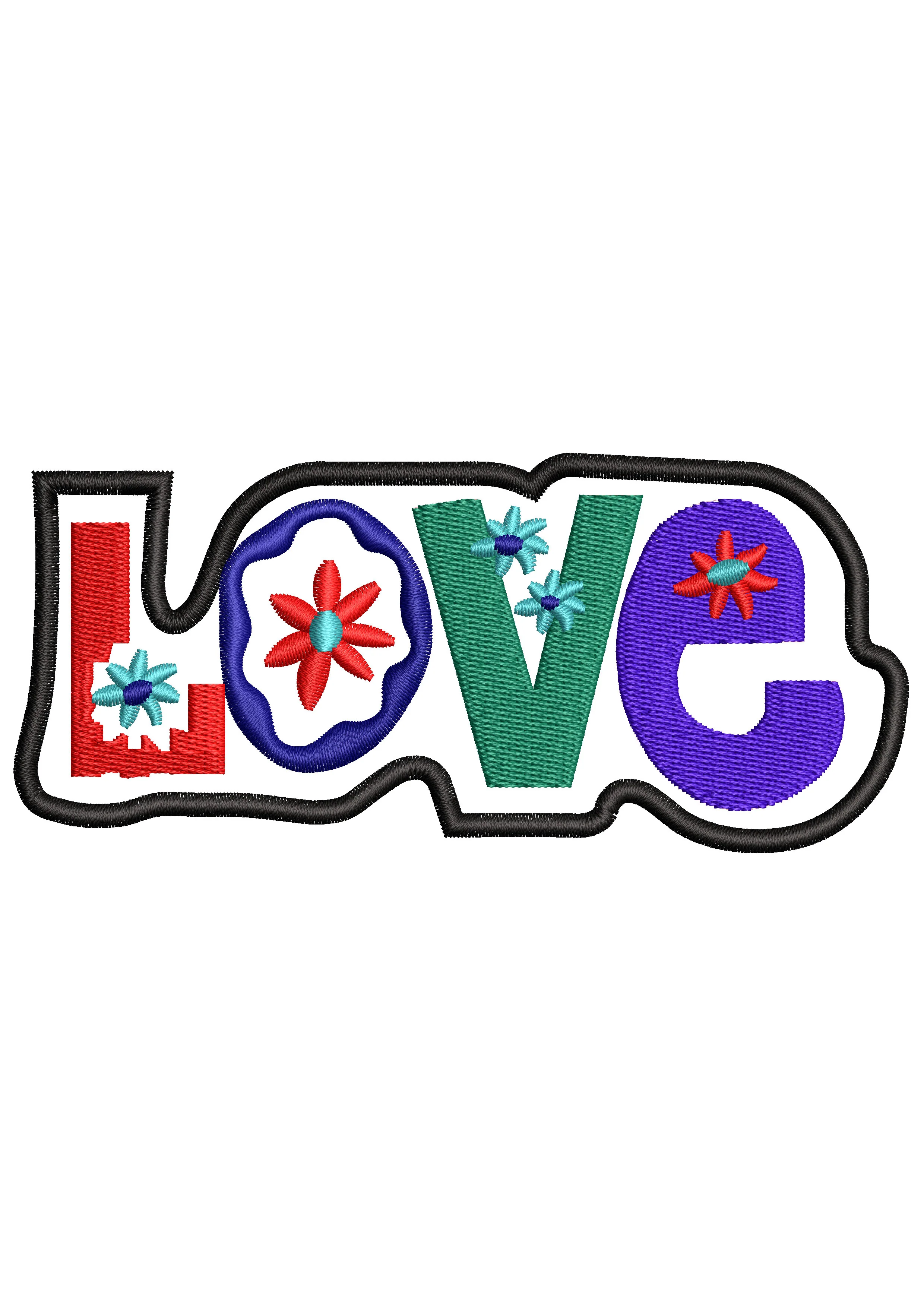 Love Embroidery Design