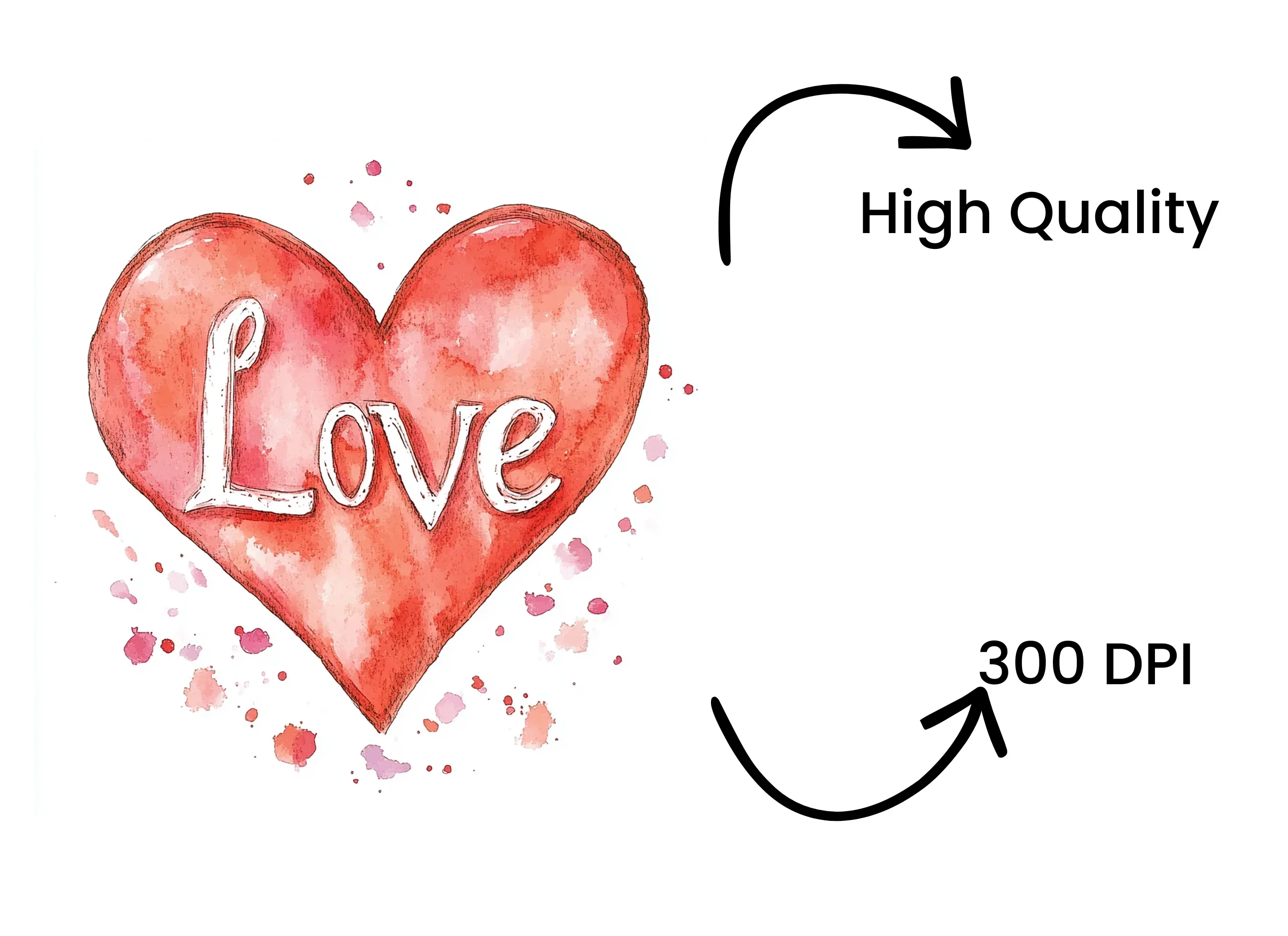 Love Hearts Clipart Bundle - Image 4
