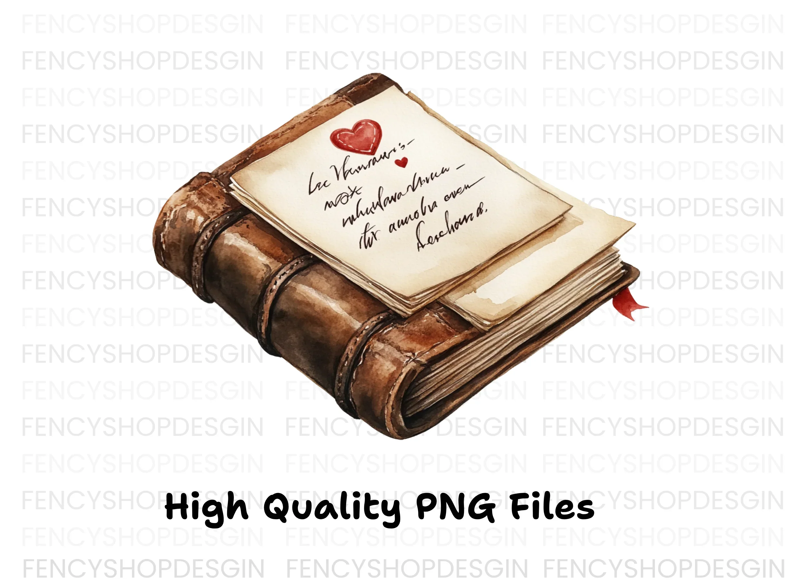 Love Letter on Old Book Clipart Bundle - Image 2