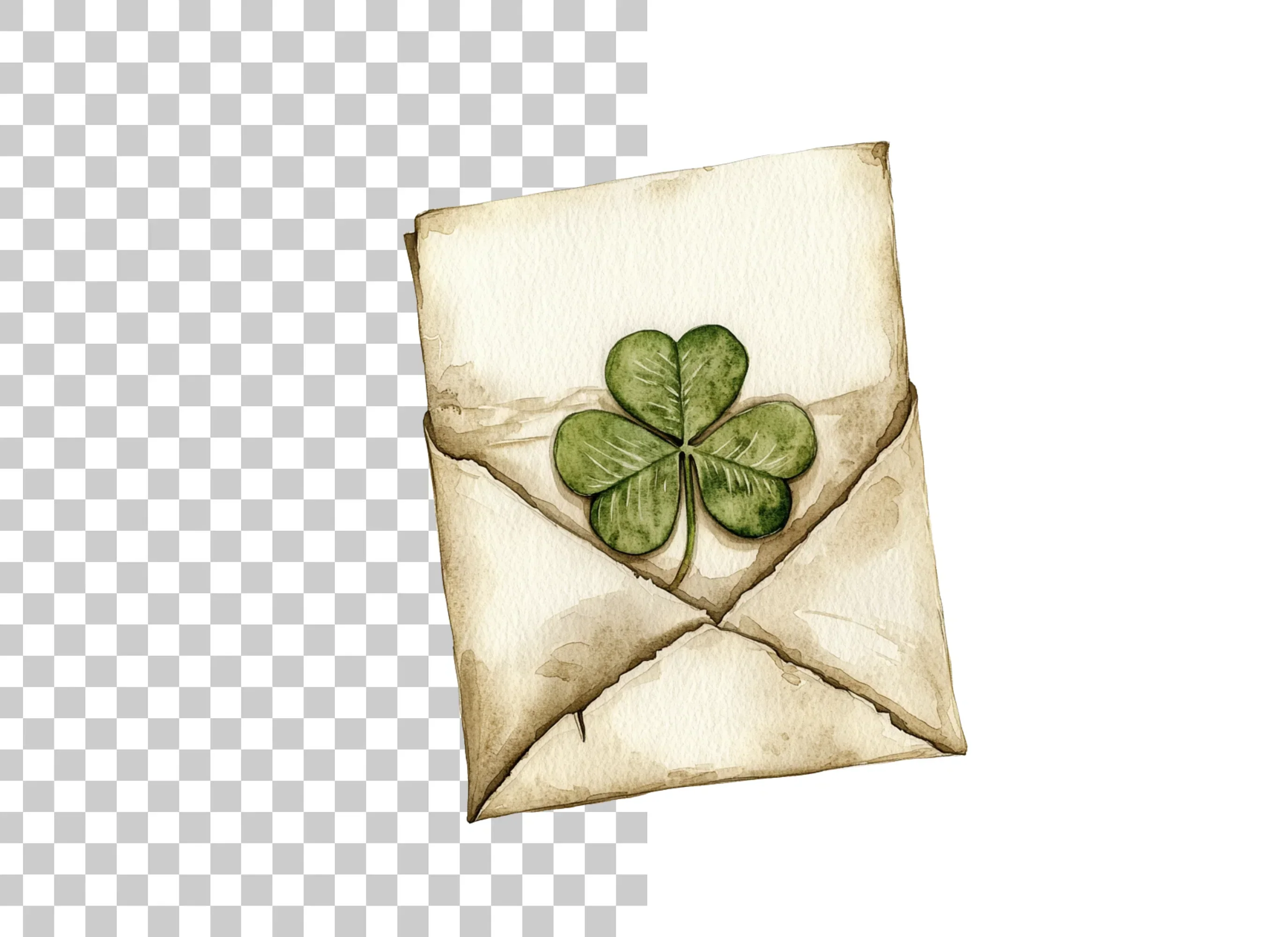 Lucky Clover Envelopes Clipart Bundle - Image 2