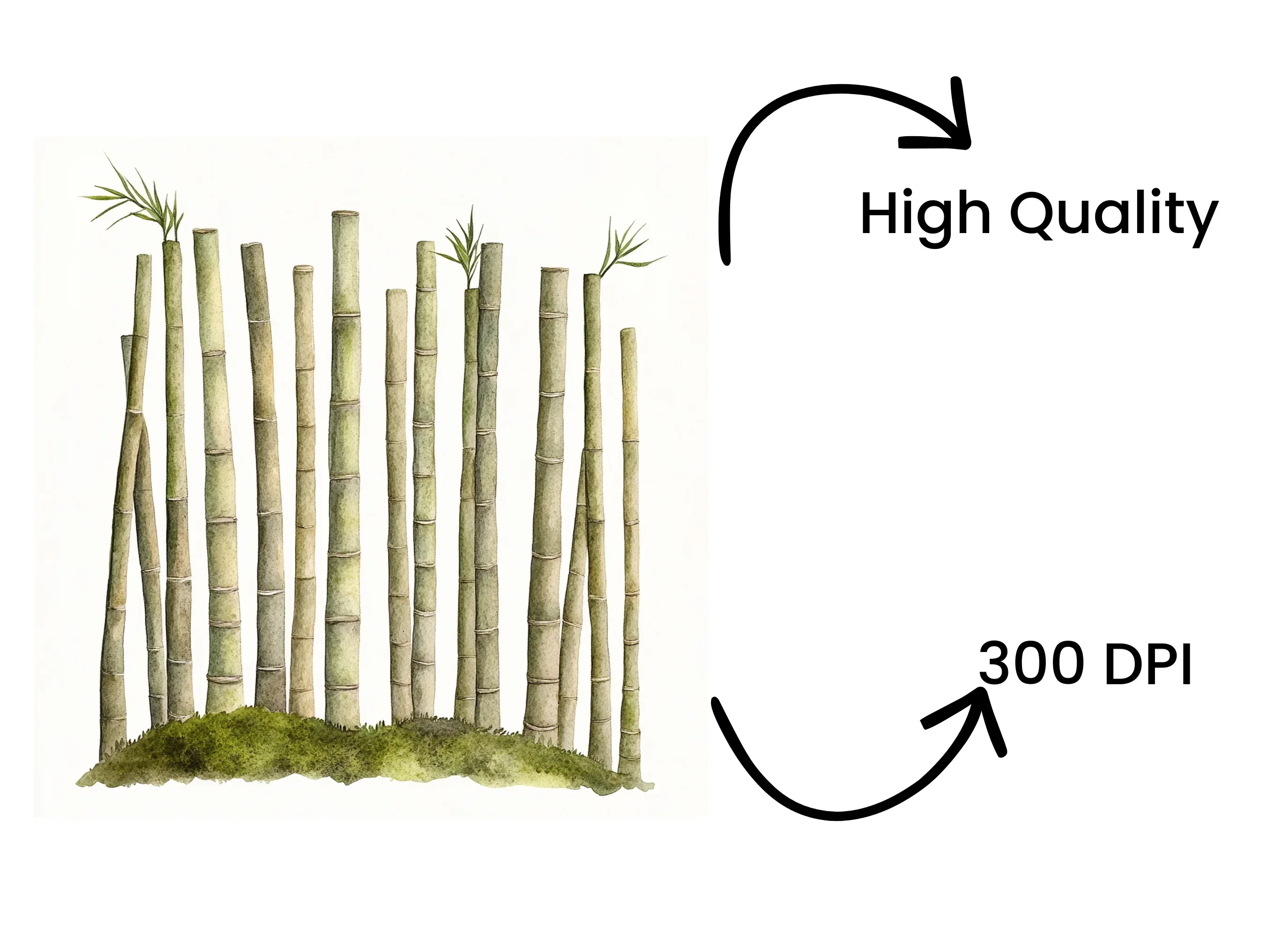 Lush Bamboo Forest Clipart Bundle - Image 4