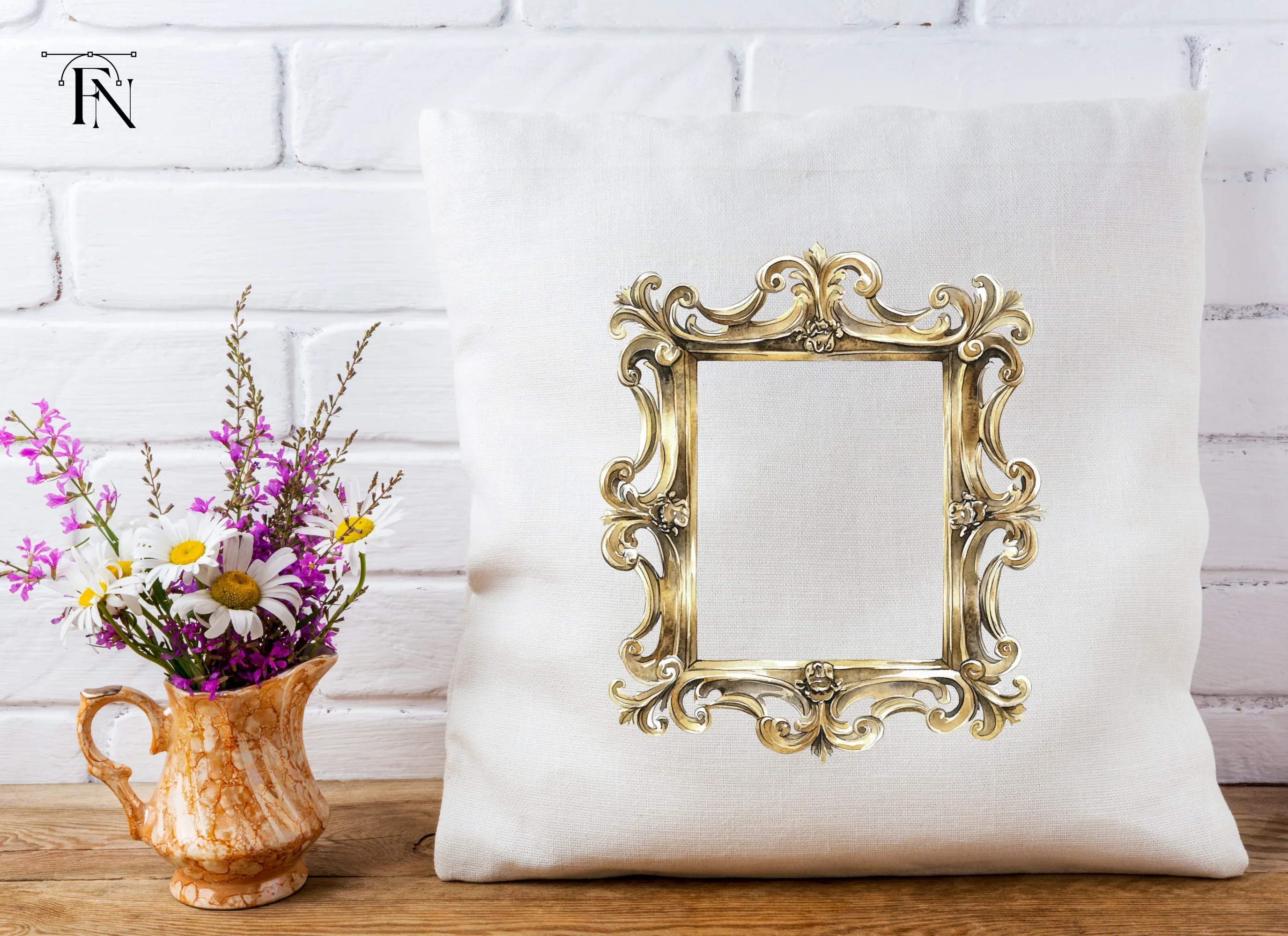 Luxurious Golden Ornate Frame Clipart Bundle - Image 5