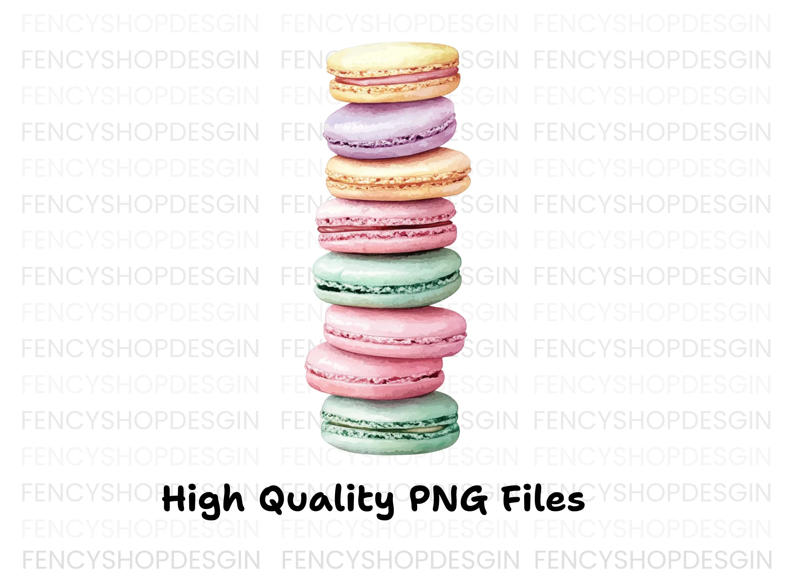 Macaron Stacks Clipart Bundle - Image 3
